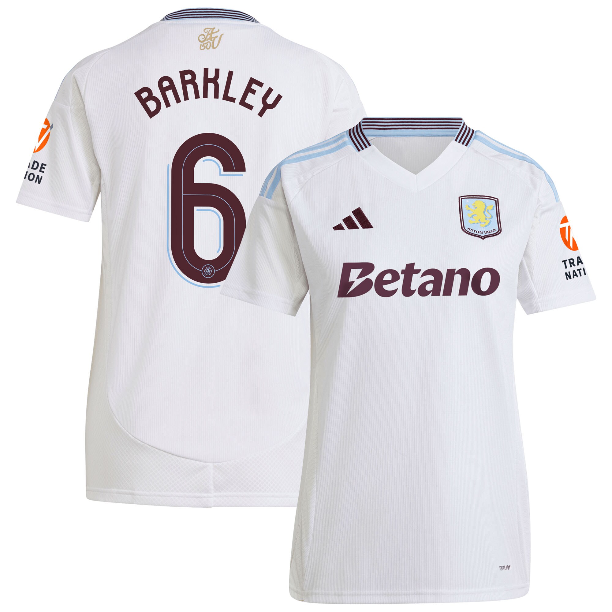 aston villa adidas away shirt 2024-25 – womens with barkley 6 cup printing Collection - Aston Villa Fan Shop Official Gear