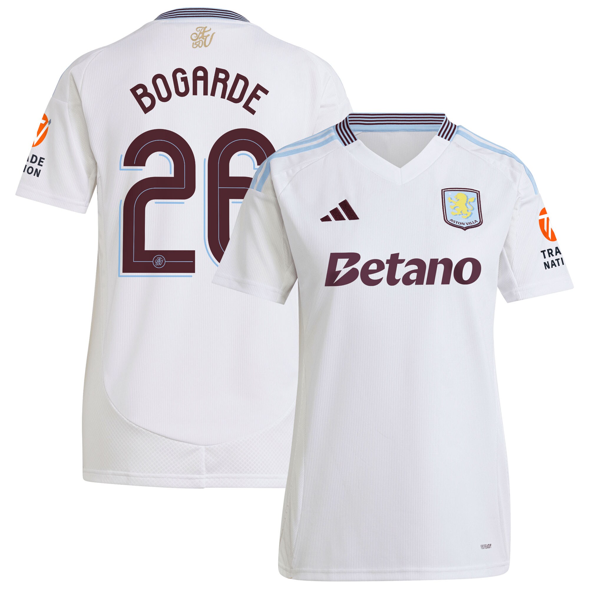 aston villa adidas away shirt 2024-25 – womens with bogarde 26 cup printing Collection - Aston Villa Fan Shop Official Gear