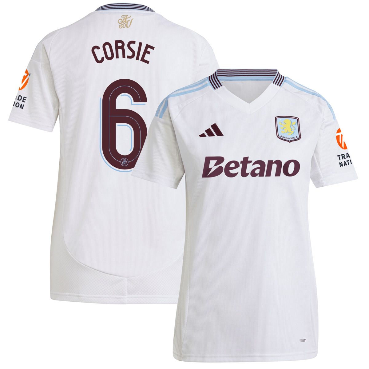 aston villa adidas away shirt 2024-25 – womens with corsie 6 cup printing Collection - Aston Villa Fan Shop Official Gear