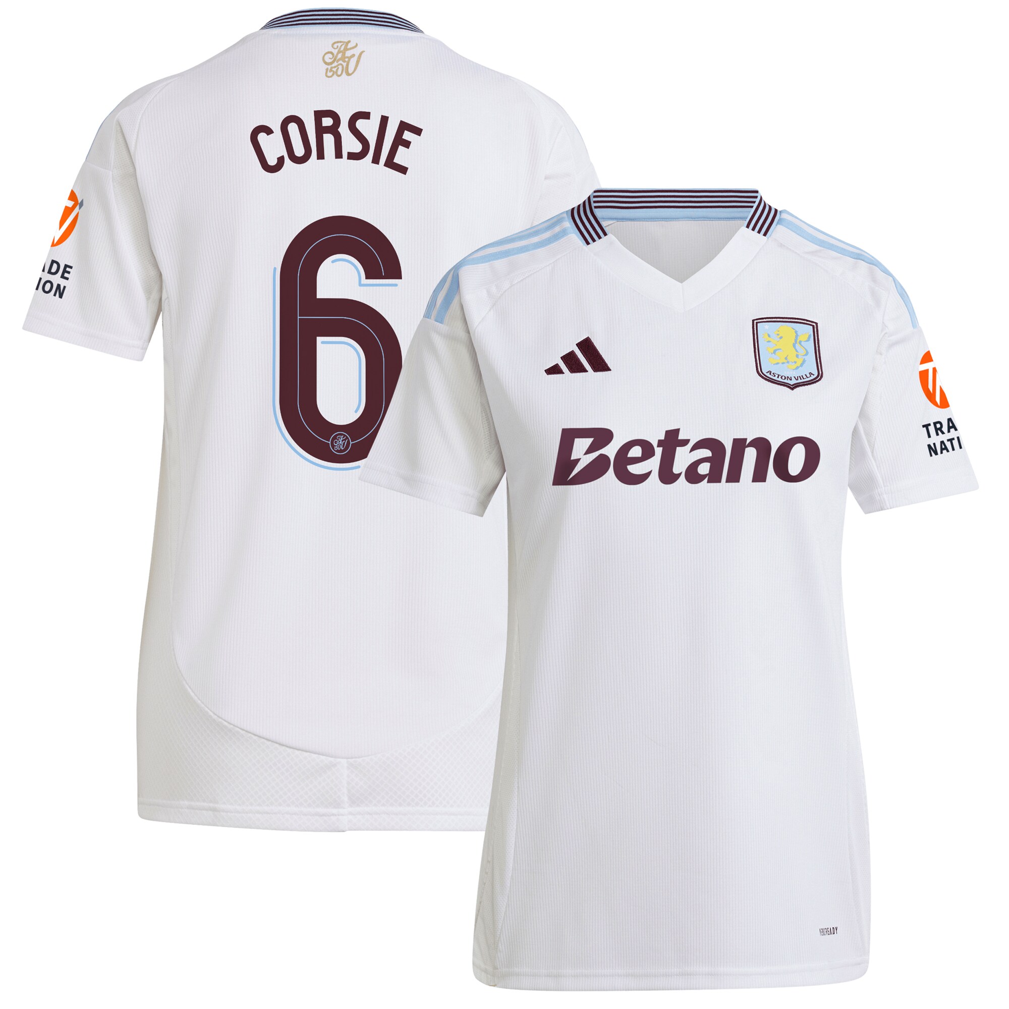 aston villa adidas away shirt 2024-25 – womens with corsie 6 cup printing Collection - Aston Villa Fan Shop Official Gear