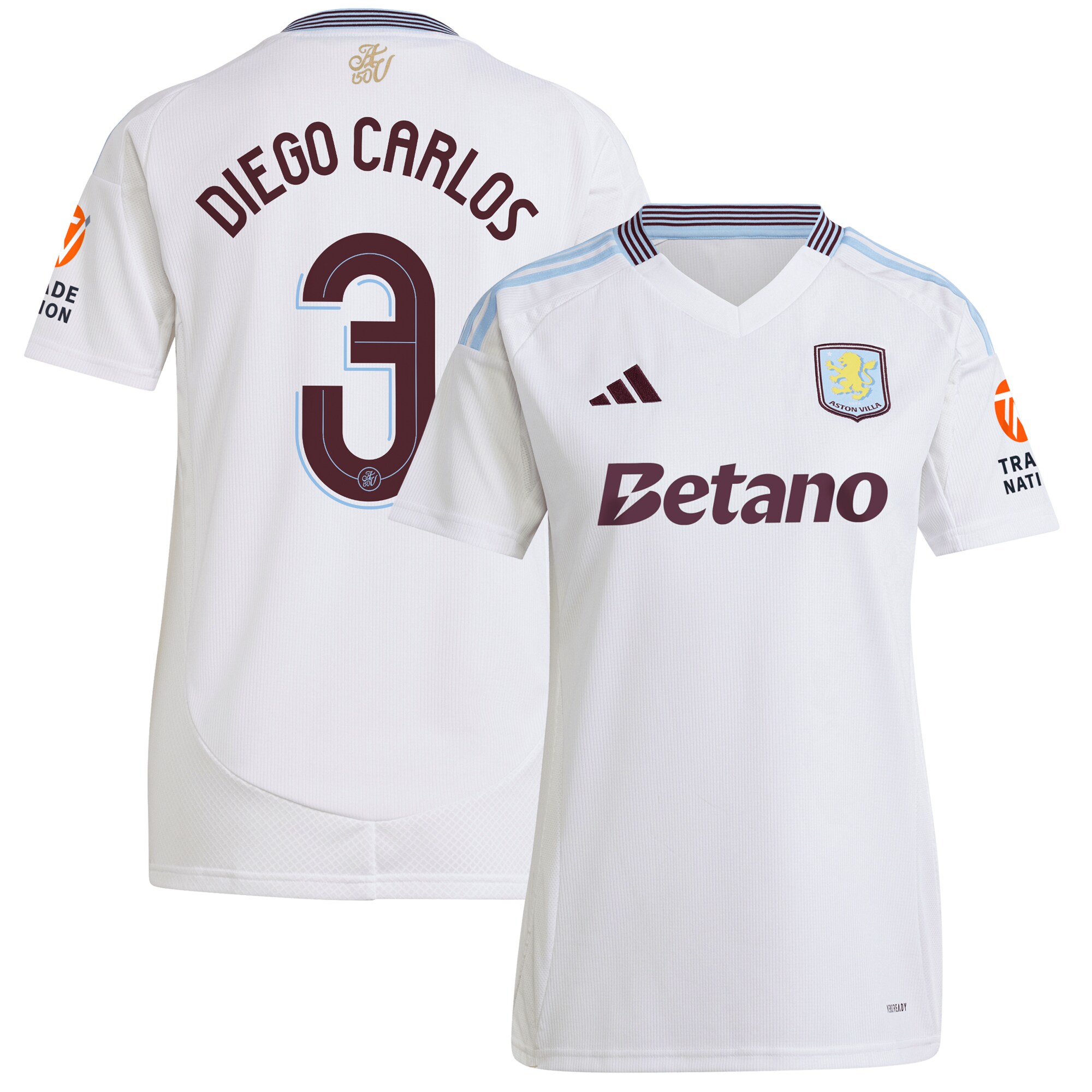 aston villa adidas away shirt 2024-25 – womens with diego carlos 3 cup printing Collection - Aston Villa Fan Shop Official Gear