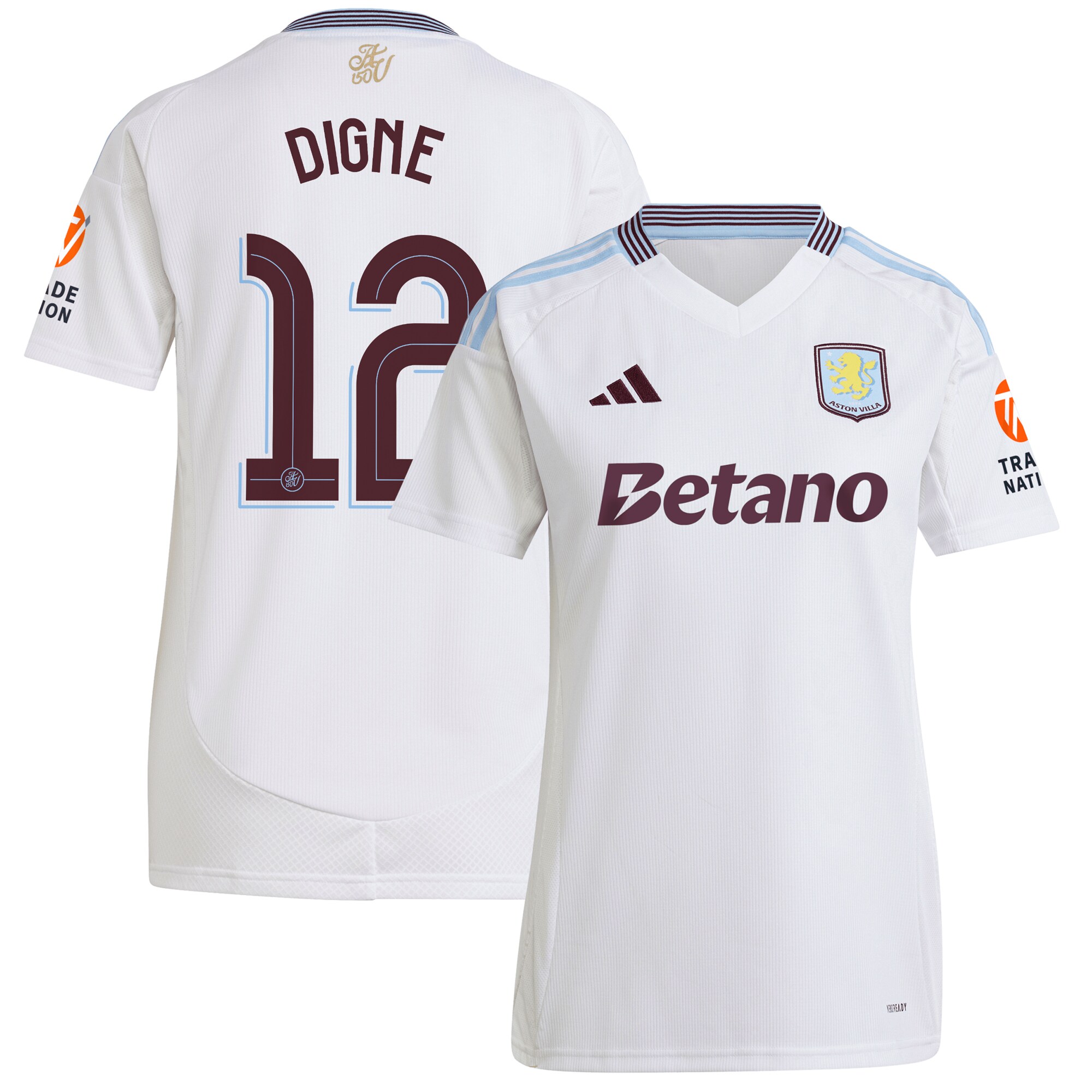 aston villa adidas away shirt 2024-25 – womens with digne 12 cup printing Collection - Aston Villa Fan Shop Official Gear