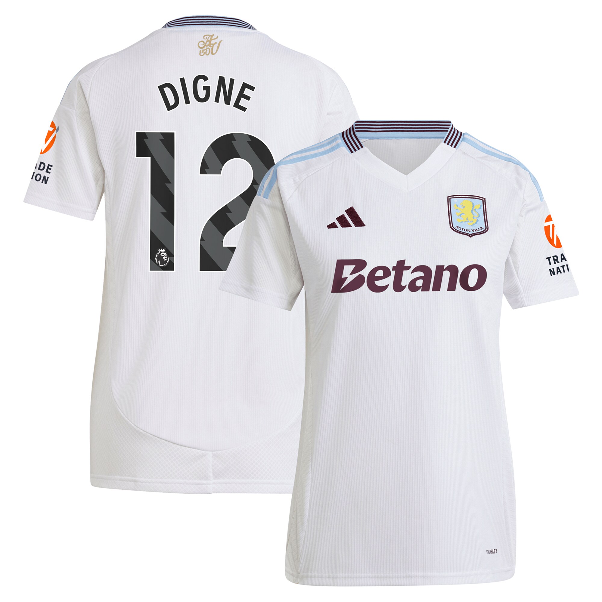 aston villa adidas away shirt 2024-25 – womens with digne 12 printing Collection - Aston Villa Fan Shop Official Gear