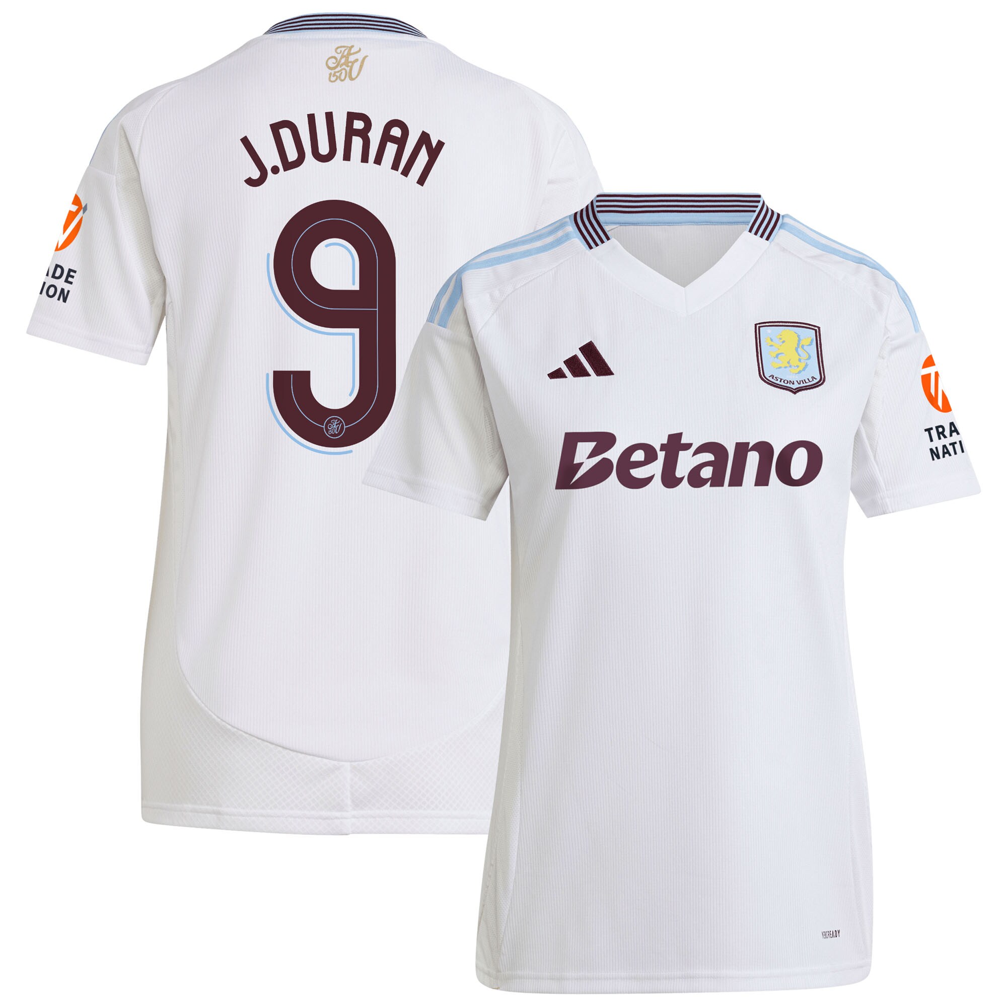 aston villa adidas away shirt 2024-25 – womens with duran 9 cup printing Collection - Aston Villa Fan Shop Official Gear
