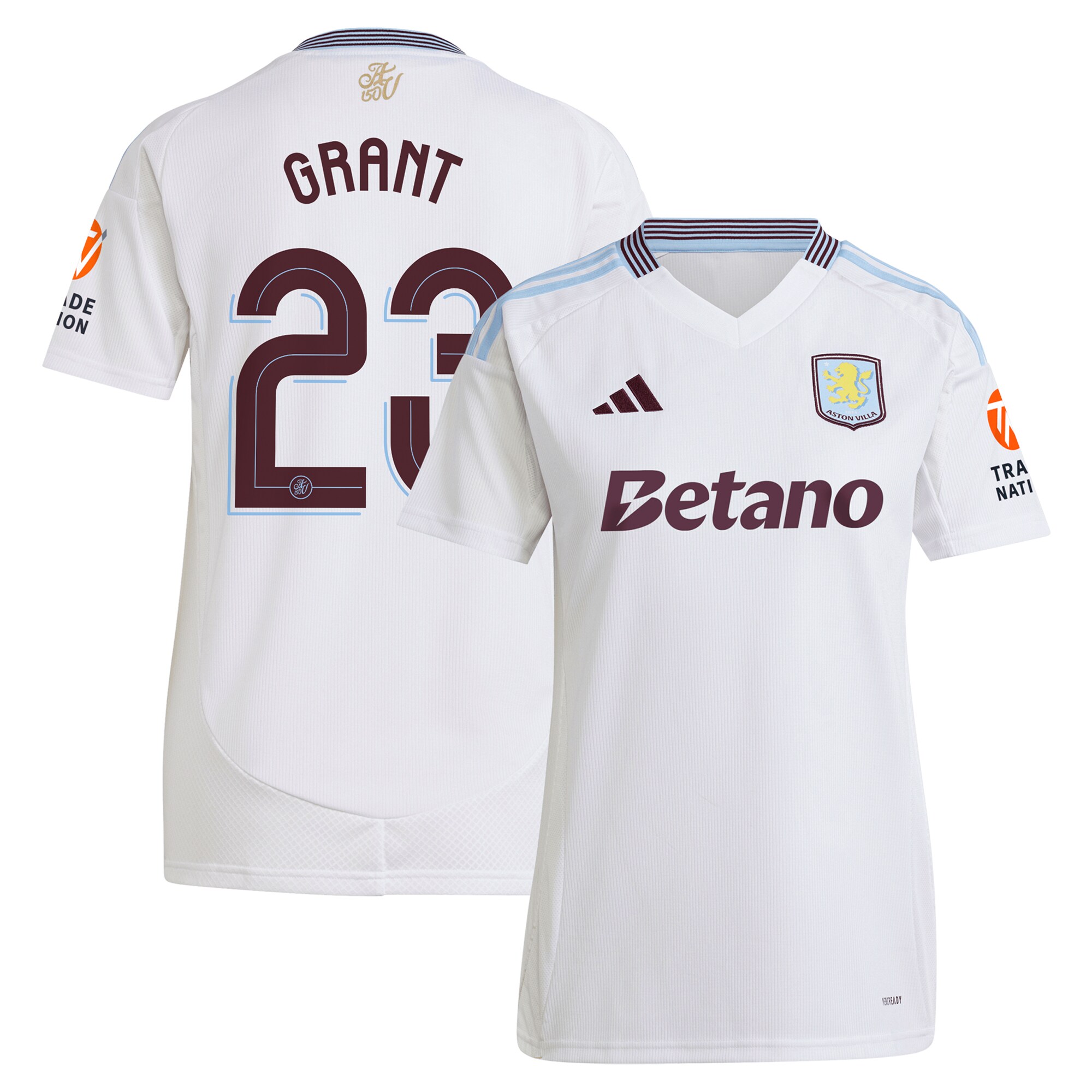 aston villa adidas away shirt 2024-25 – womens with grant 23 cup printing Collection - Aston Villa Fan Shop Official Gear