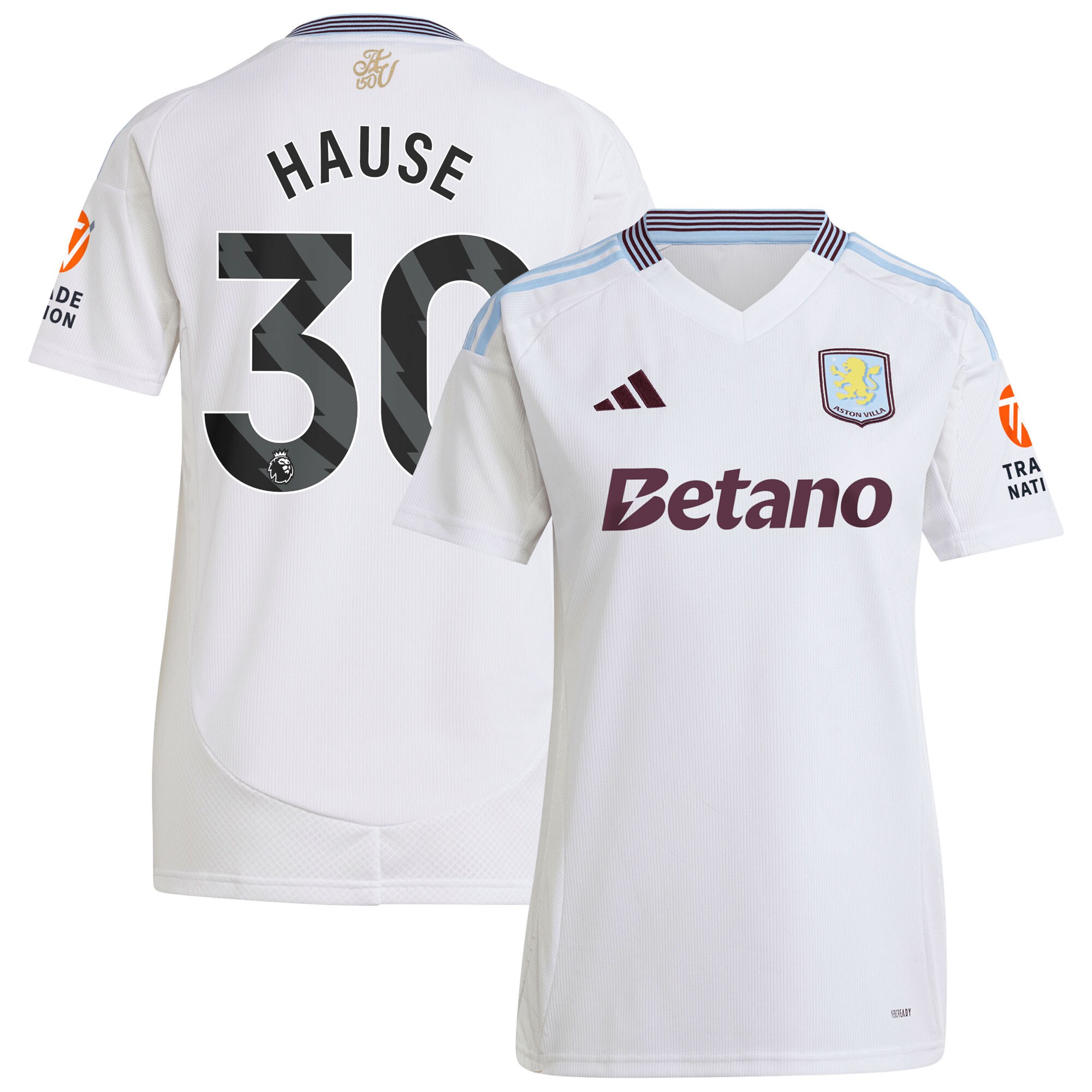 aston villa adidas away shirt 2024-25 – womens with hause 30 printing Collection - Aston Villa Fan Shop Official Gear
