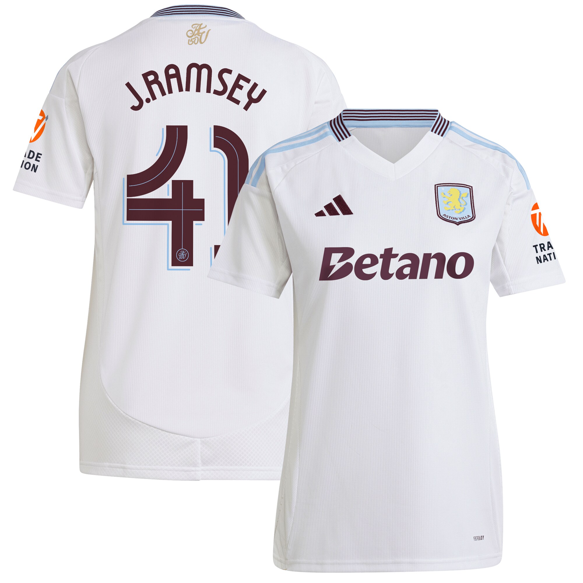 aston villa adidas away shirt 2024-25 – womens with j. ramsey 41 cup printing Collection - Aston Villa Fan Shop Official Gear