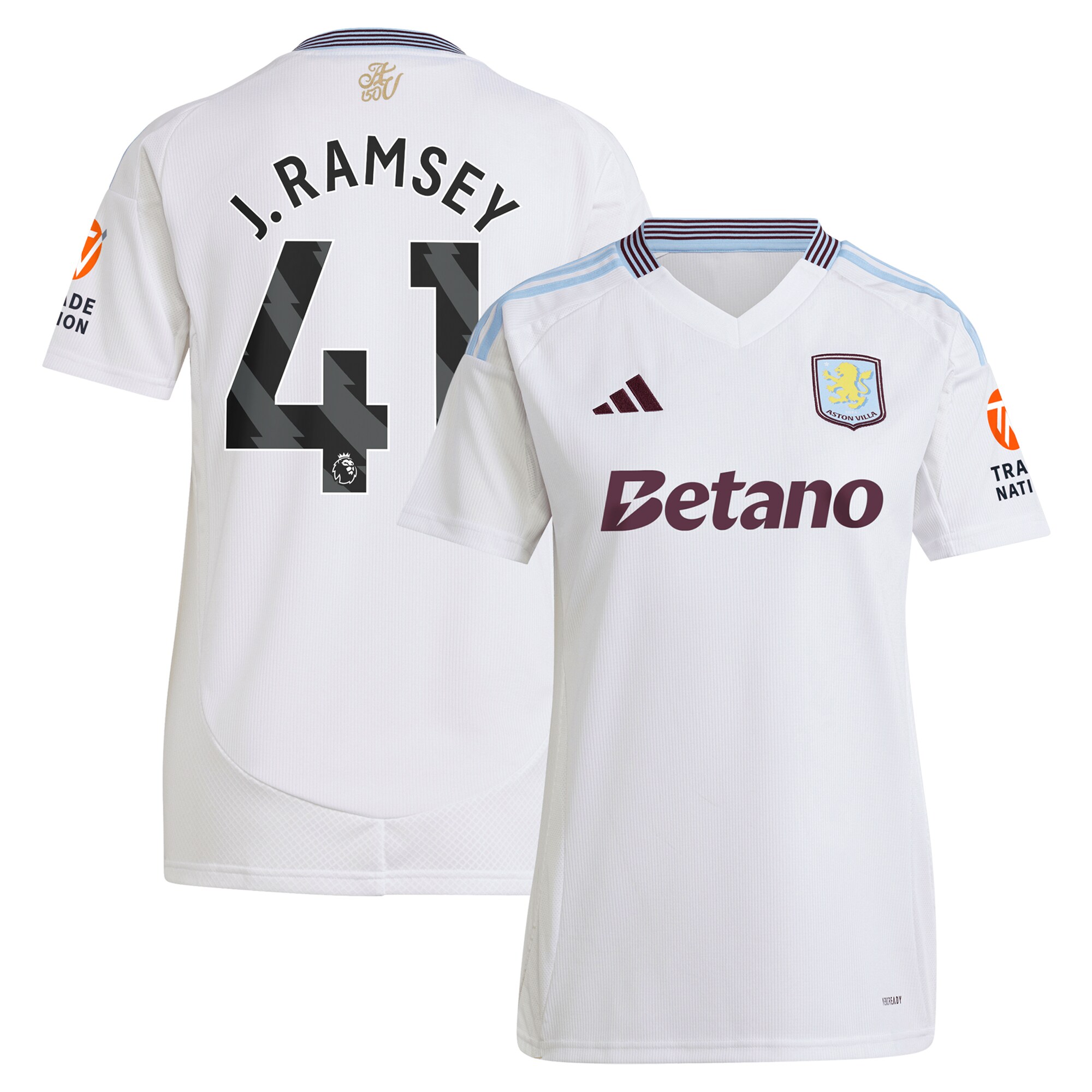 aston villa adidas away shirt 2024-25 – womens with j. ramsey 41 printing Collection - Aston Villa Fan Shop Official Gear