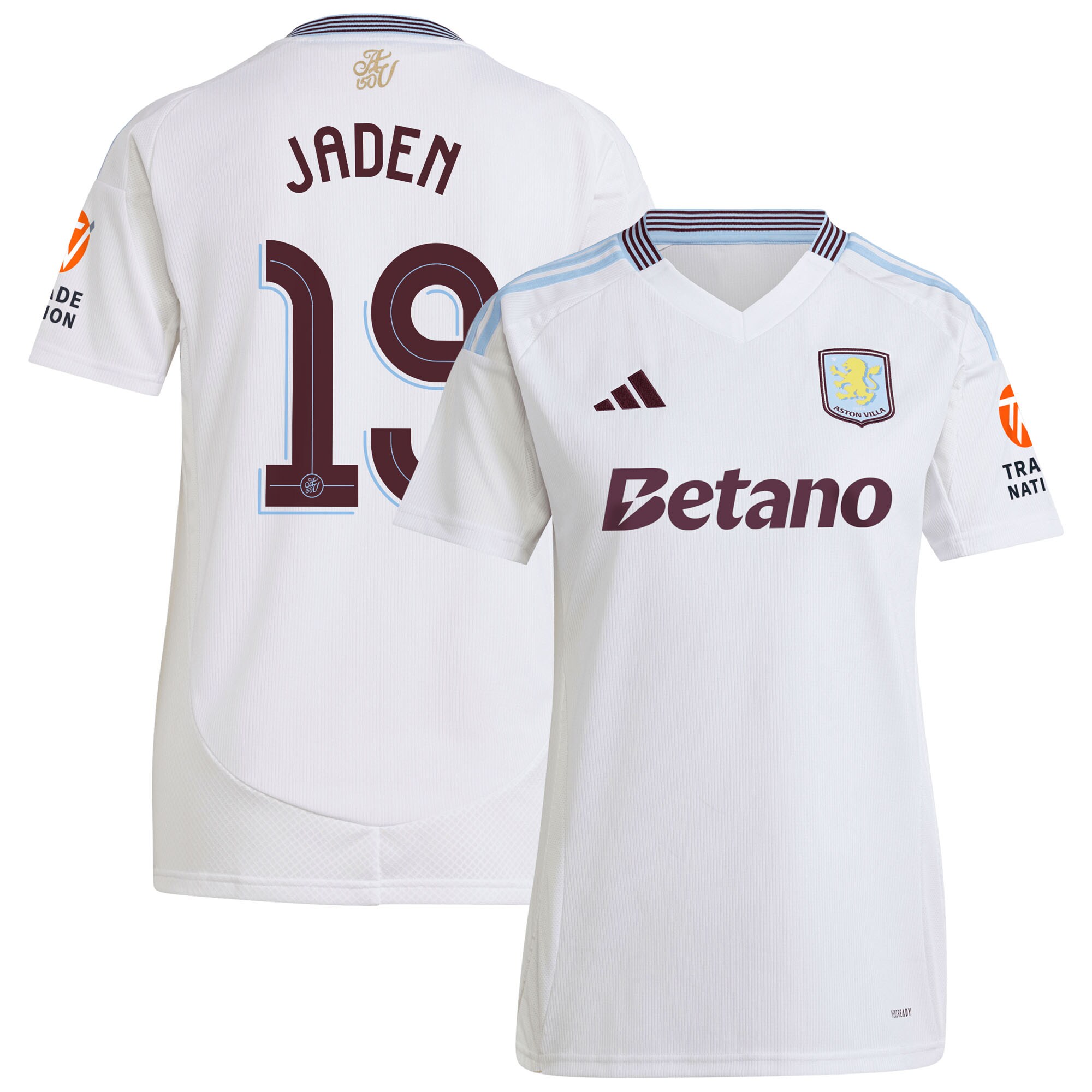 aston villa adidas away shirt 2024-25 – womens with jaden 19 cup printing Collection - Aston Villa Fan Shop Official Gear