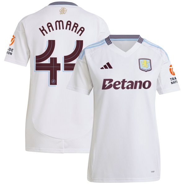 aston villa adidas away shirt 2024-25 – womens with kamara 44 cup printing Collection - Aston Villa Fan Shop Official Gear