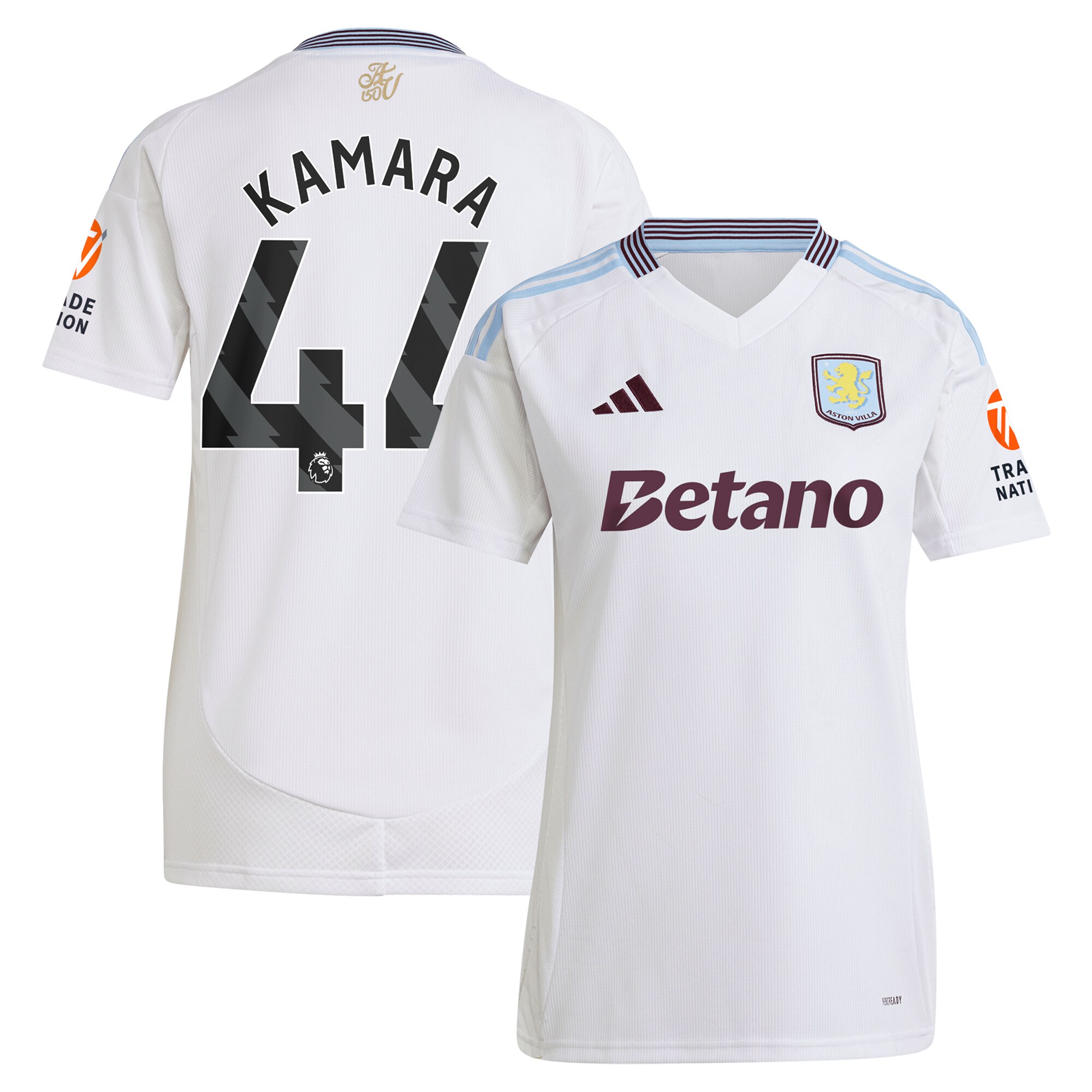 aston villa adidas away shirt 2024-25 – womens with kamara 44 printing Collection - Aston Villa Fan Shop Official Gear