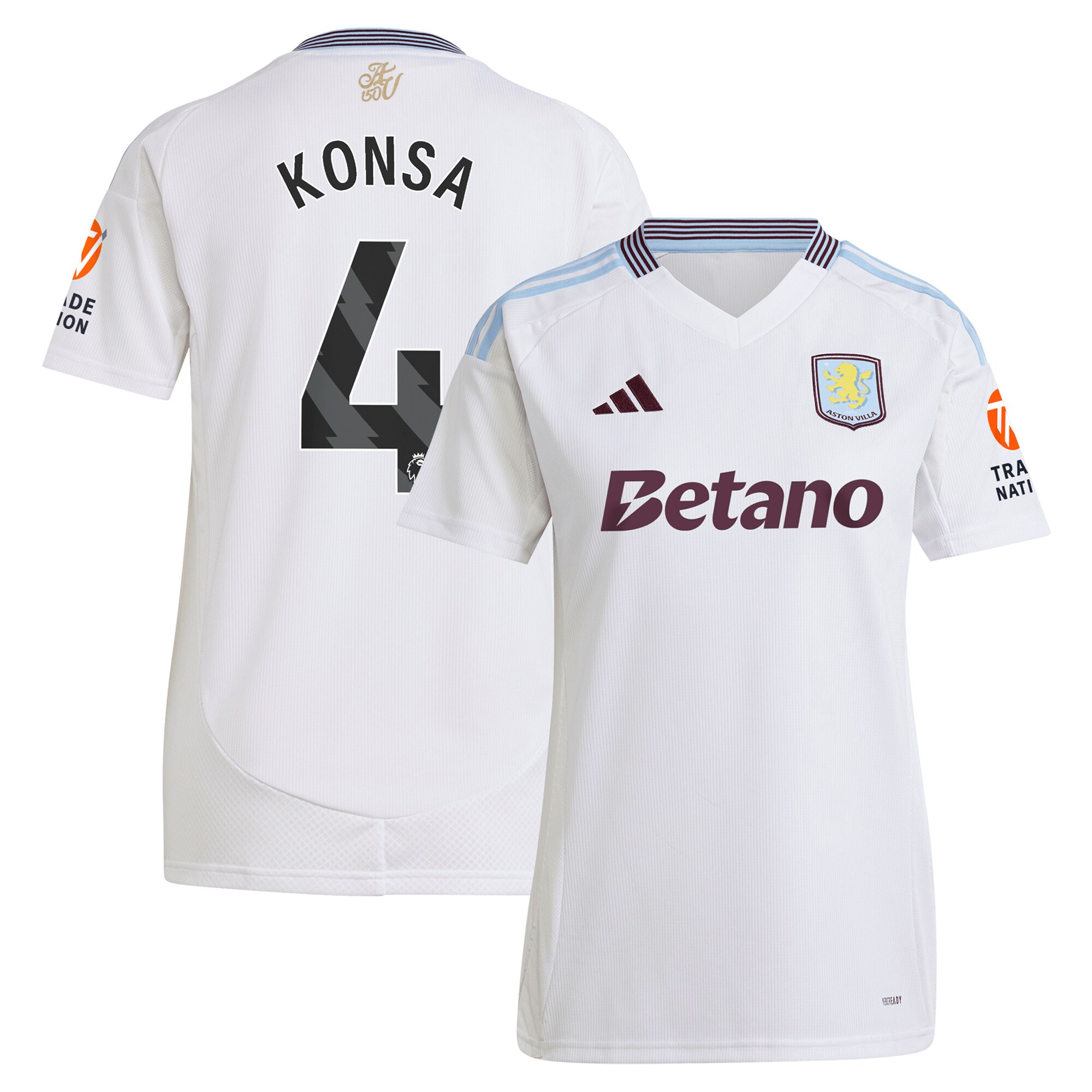 aston villa adidas away shirt 2024-25 – womens with konsa 4 printing Collection - Aston Villa Fan Shop Official Gear