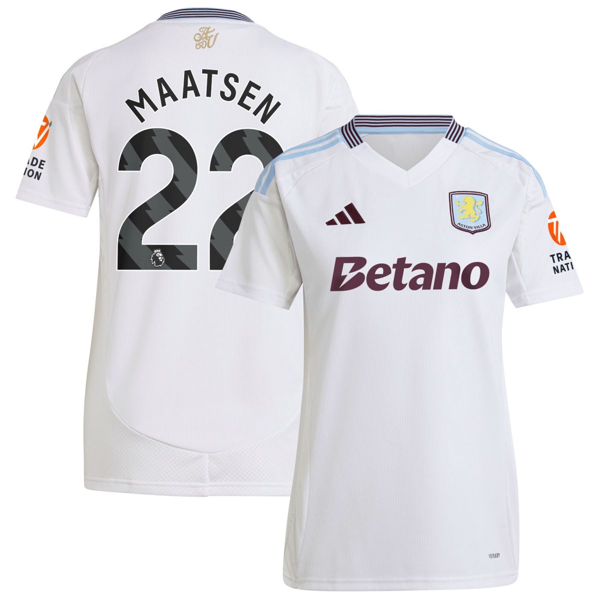 aston villa adidas away shirt 2024-25 – womens with maatsen 22 printing Collection - Aston Villa Fan Shop Official Gear