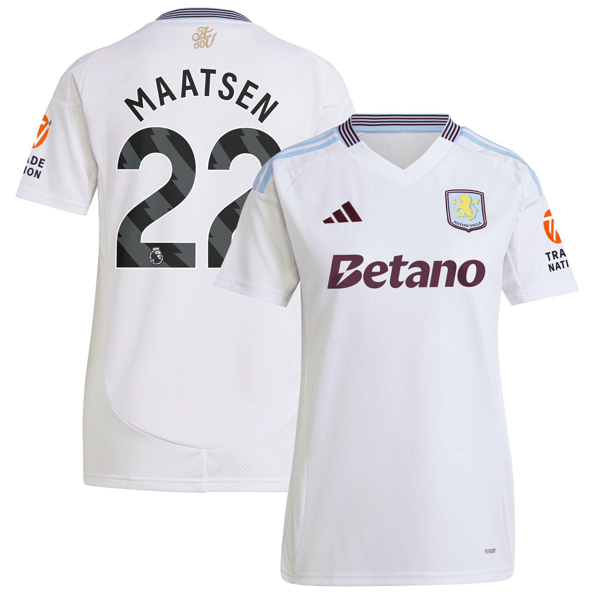 aston villa adidas away shirt 2024-25 – womens with maatsen 22 printing Collection - Aston Villa Fan Shop Official Gear