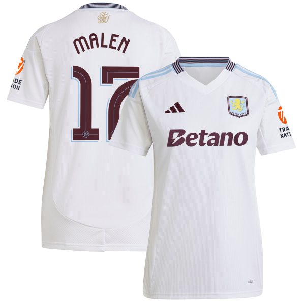 aston villa adidas away shirt 2024-25 – womens with malen 17 cup printing Collection - Aston Villa Fan Shop Official Gear