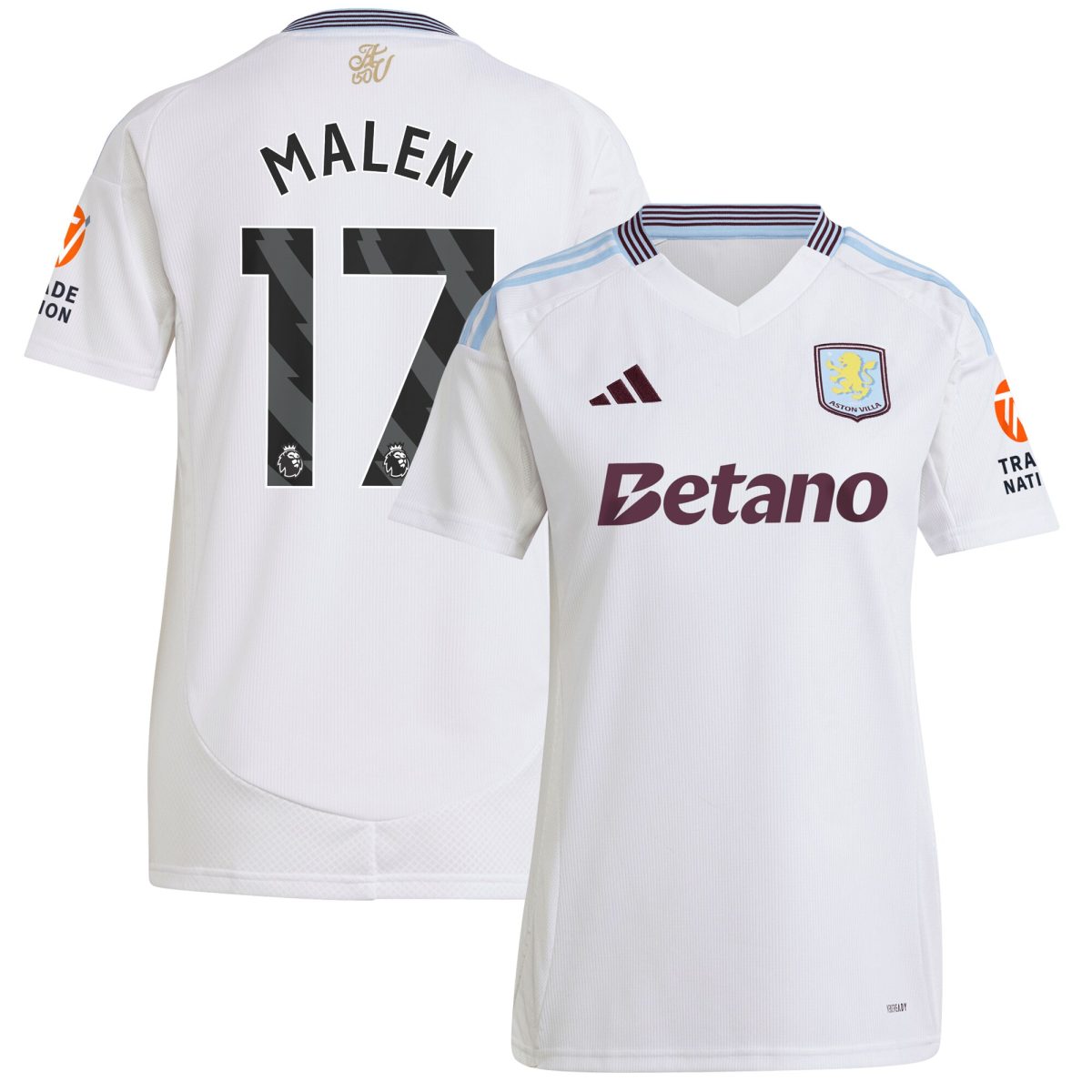 aston villa adidas away shirt 2024-25 – womens with malen 17 printing Collection - Aston Villa Fan Shop Official Gear
