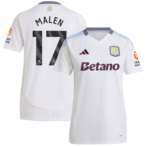 aston villa adidas away shirt 2024-25 – womens with malen 17 printing Collection - Aston Villa Fan Shop Official Gear