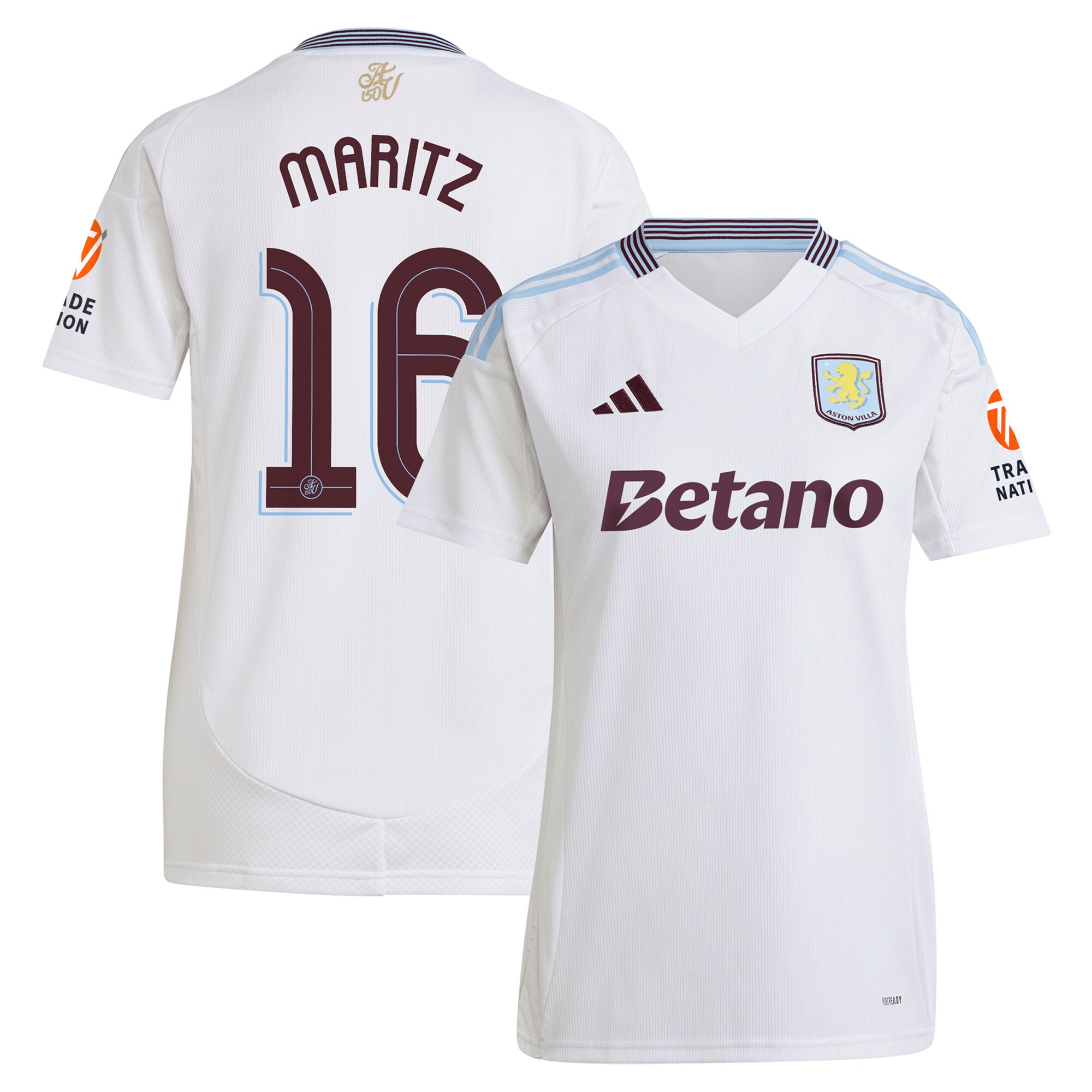 aston villa adidas away shirt 2024-25 – womens with maritz 16 cup printing Collection - Aston Villa Fan Shop Official Gear