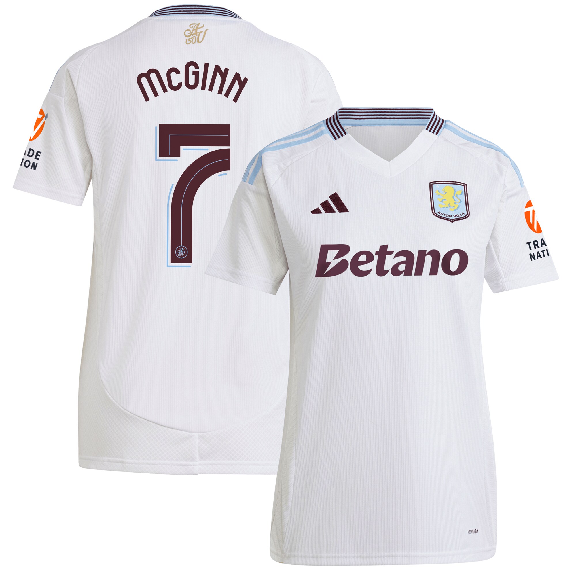 aston villa adidas away shirt 2024-25 – womens with mcginn 7 cup printing Collection - Aston Villa Fan Shop Official Gear