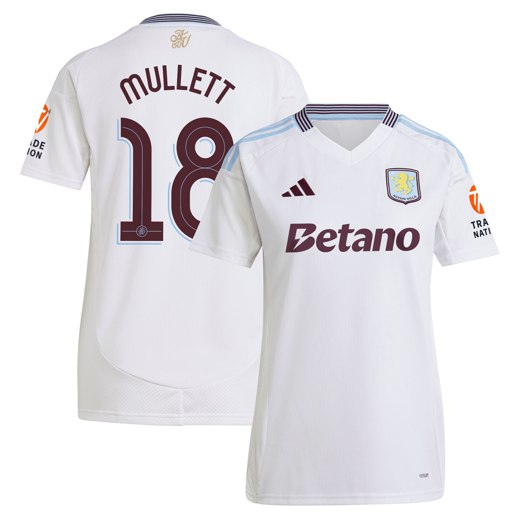 aston villa adidas away shirt 2024-25 – womens with mullett 18 cup printing Collection - Aston Villa Fan Shop Official Gear