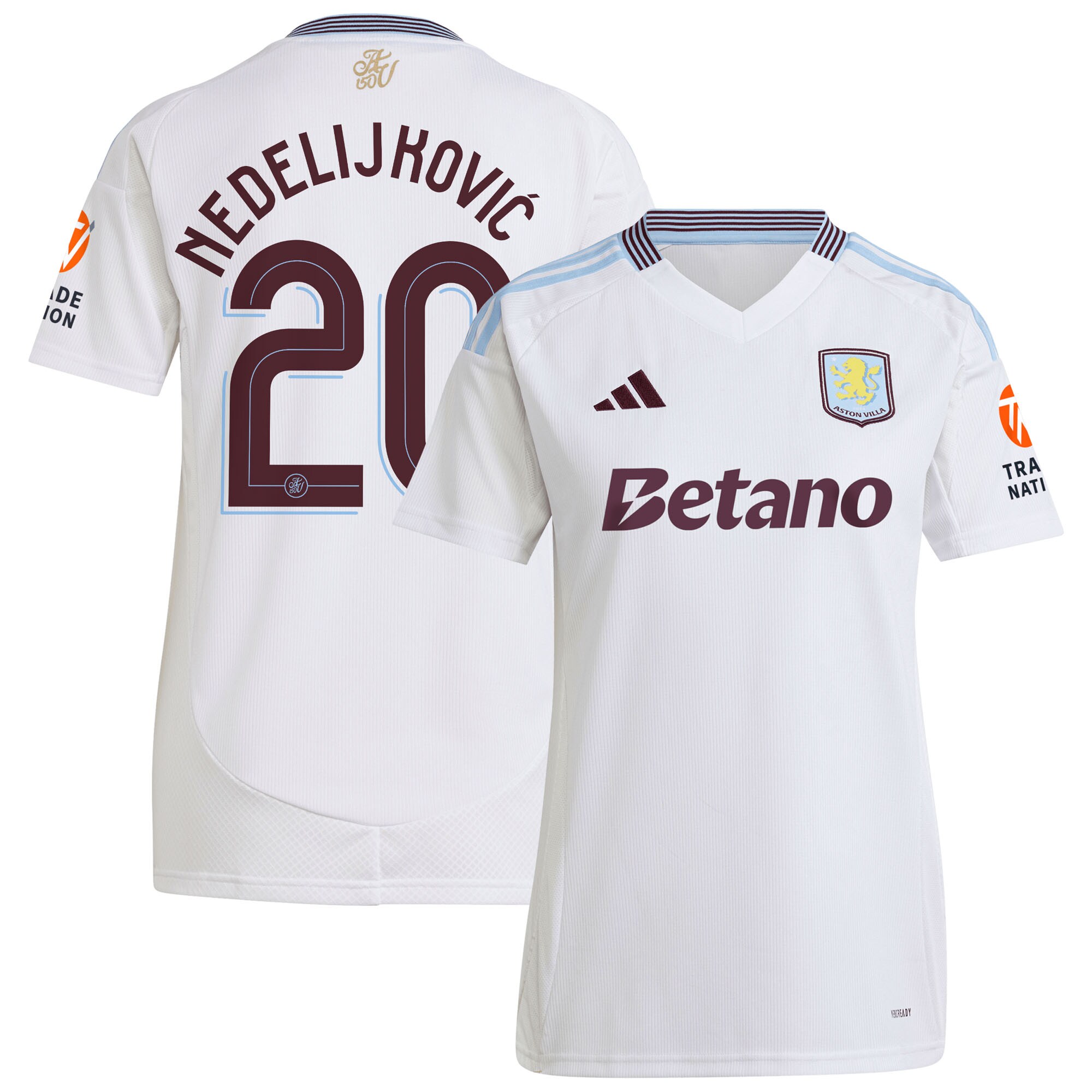 aston villa adidas away shirt 2024-25 – womens with nedeljković 20 cup printing Collection - Aston Villa Fan Shop Official Gear