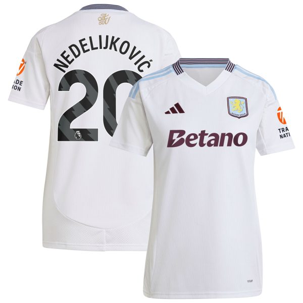 aston villa adidas away shirt 2024-25 – womens with nedeljković 20 printing Collection - Aston Villa Fan Shop Official Gear