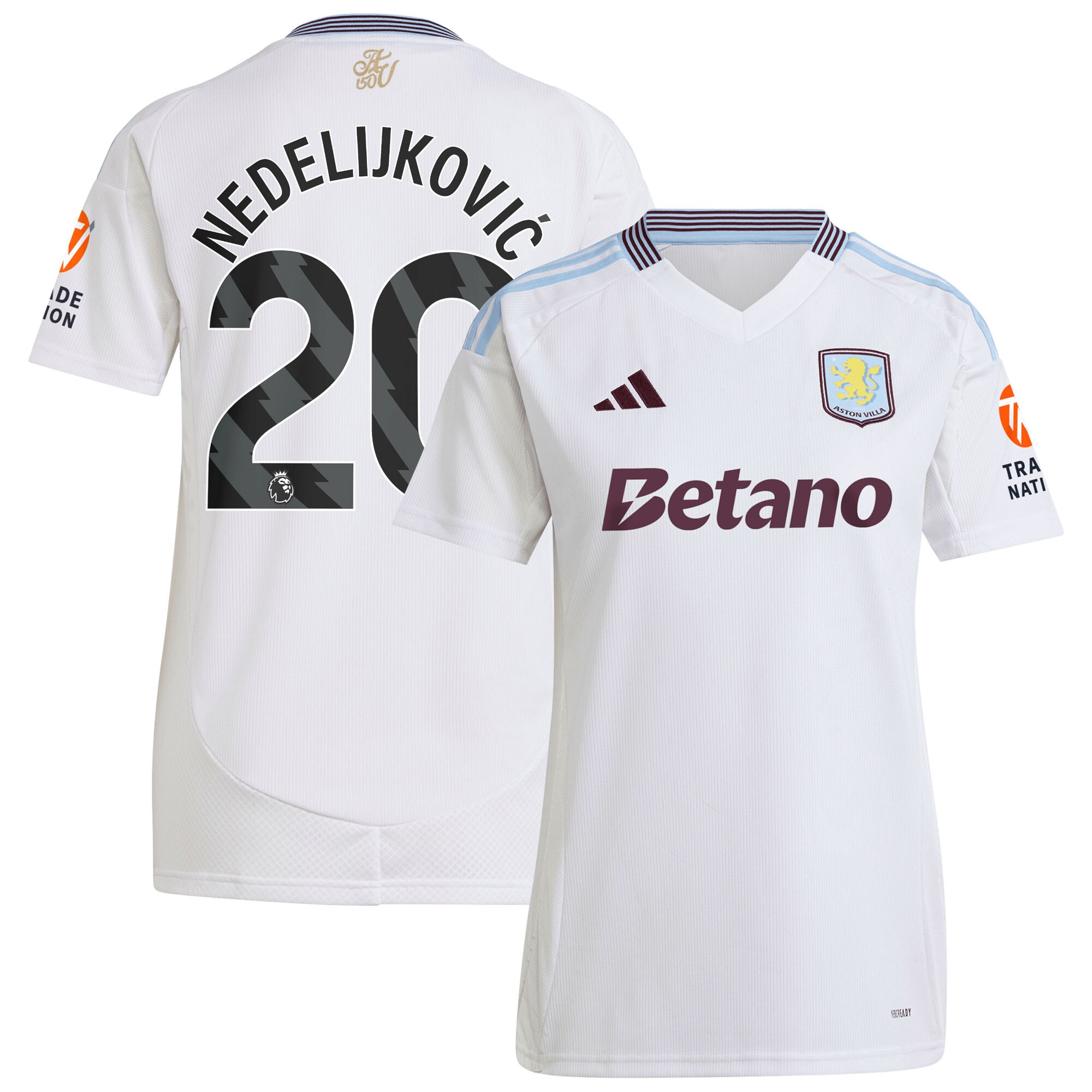 aston villa adidas away shirt 2024-25 – womens with nedeljković 20 printing Collection - Aston Villa Fan Shop Official Gear