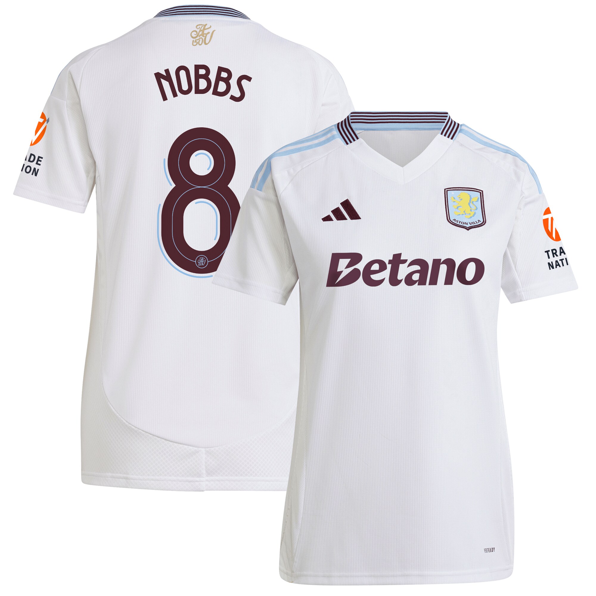 aston villa adidas away shirt 2024-25 – womens with nobbs 8 cup printing Collection - Aston Villa Fan Shop Official Gear
