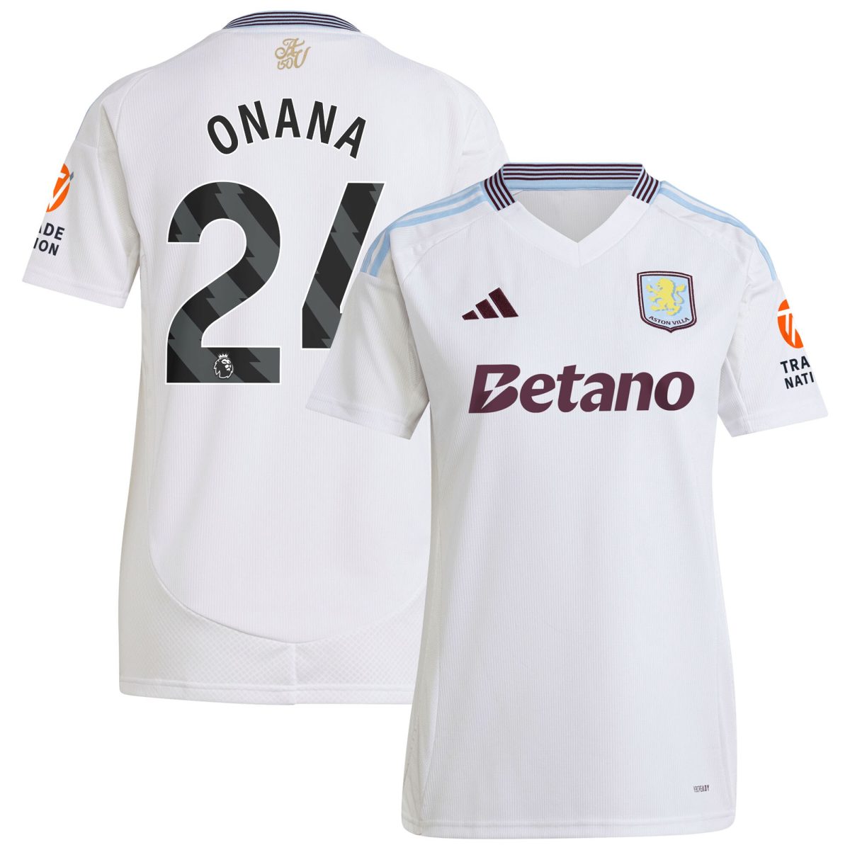 aston villa adidas away shirt 2024-25 – womens with onana 24 printing Collection - Aston Villa Fan Shop Official Gear
