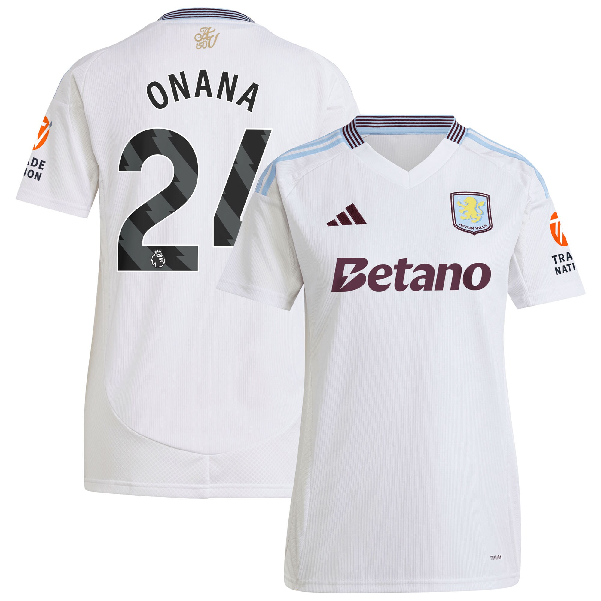 aston villa adidas away shirt 2024-25 – womens with onana 24 printing Collection - Aston Villa Fan Shop Official Gear