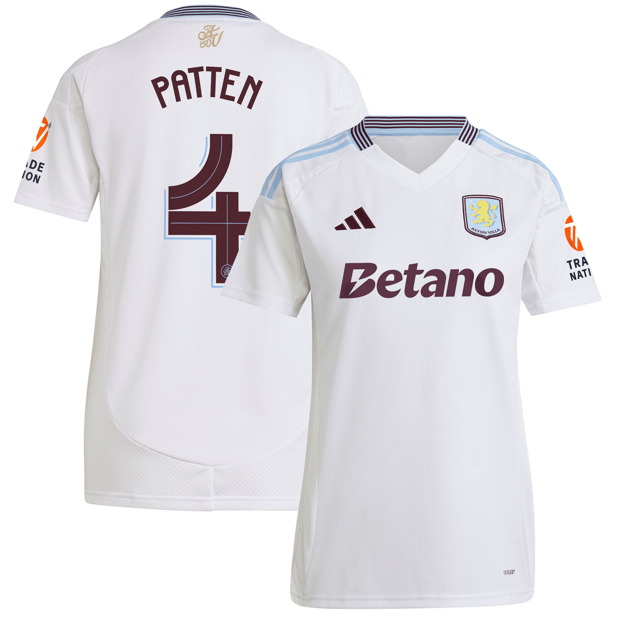aston villa adidas away shirt 2024-25 – womens with patten 4 cup printing Collection - Aston Villa Fan Shop Official Gear
