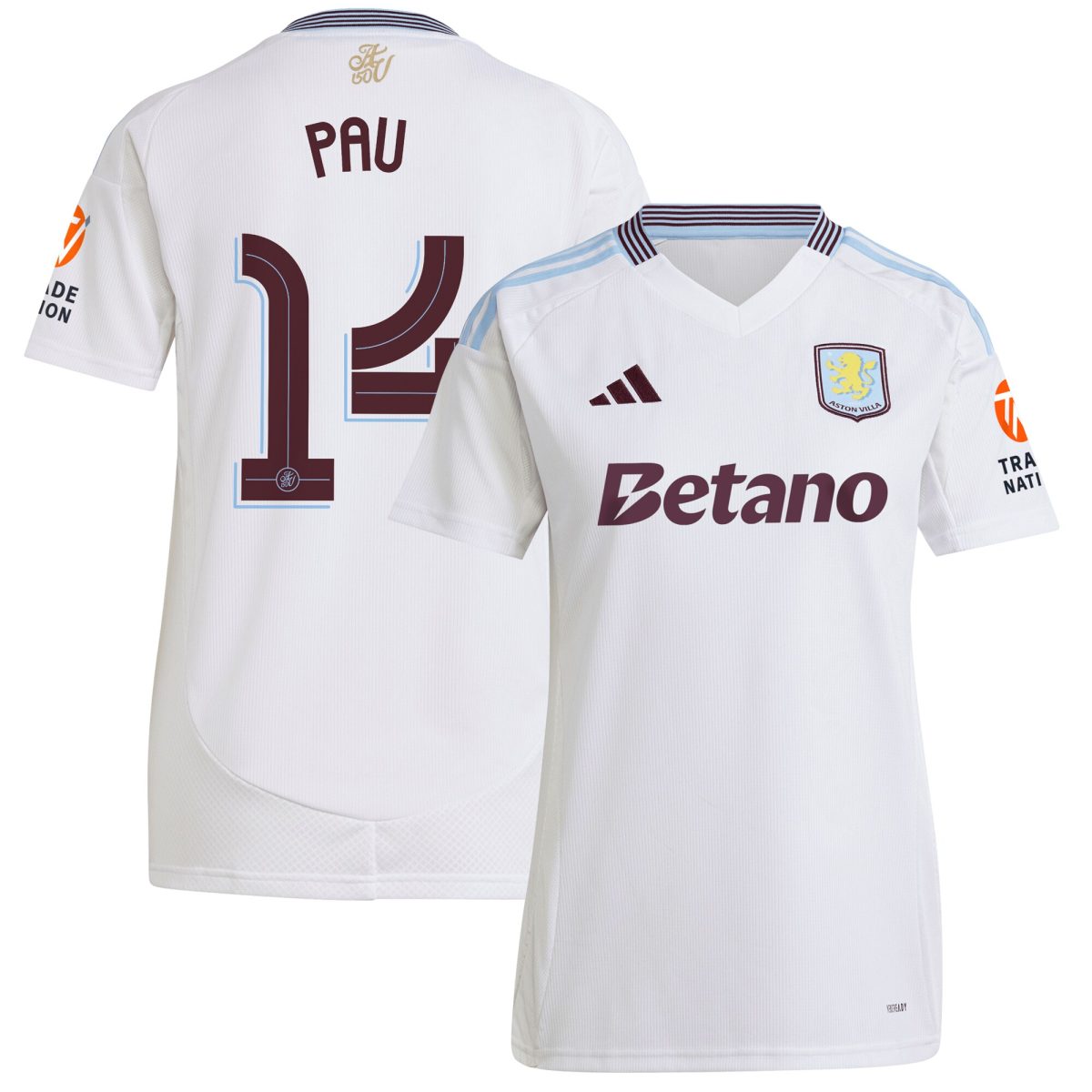 aston villa adidas away shirt 2024-25 – womens with pau 14 cup printing Collection - Aston Villa Fan Shop Official Gear