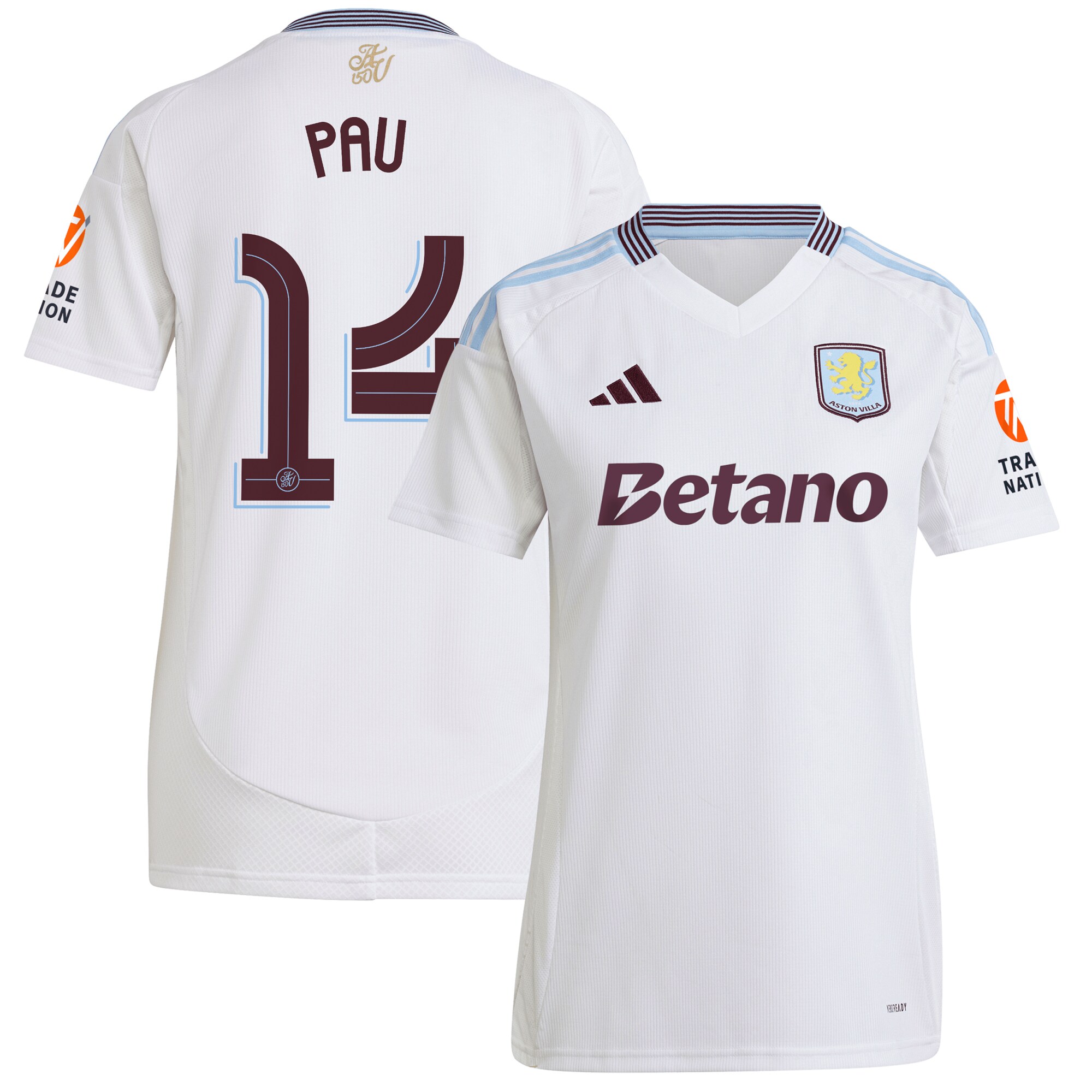 aston villa adidas away shirt 2024-25 – womens with pau 14 cup printing Collection - Aston Villa Fan Shop Official Gear
