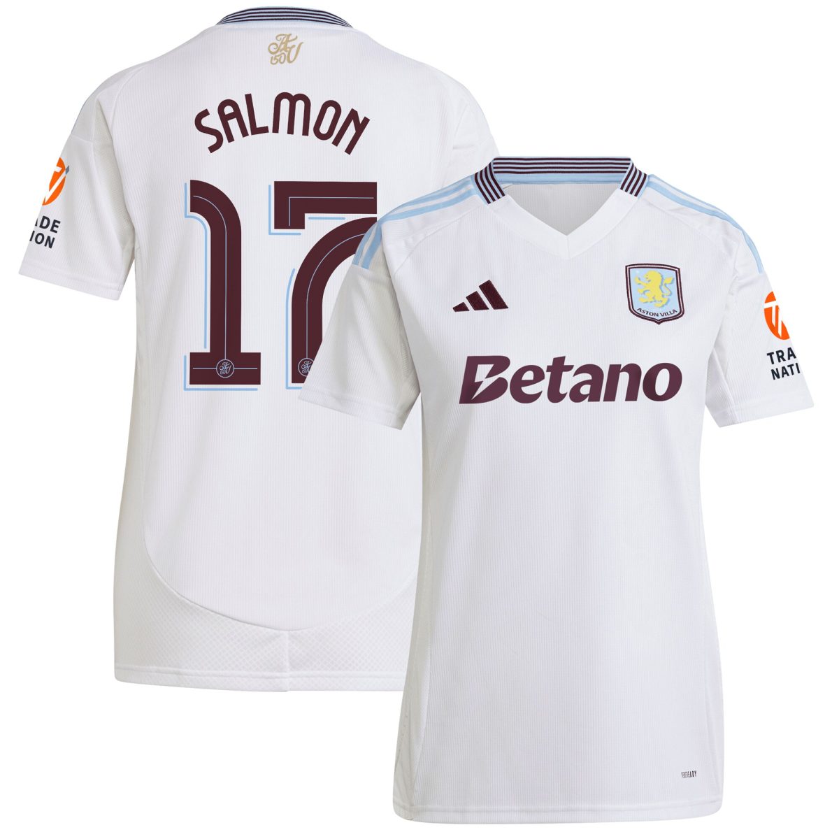 aston villa adidas away shirt 2024-25 – womens with salmon 17 cup printing Collection - Aston Villa Fan Shop Official Gear