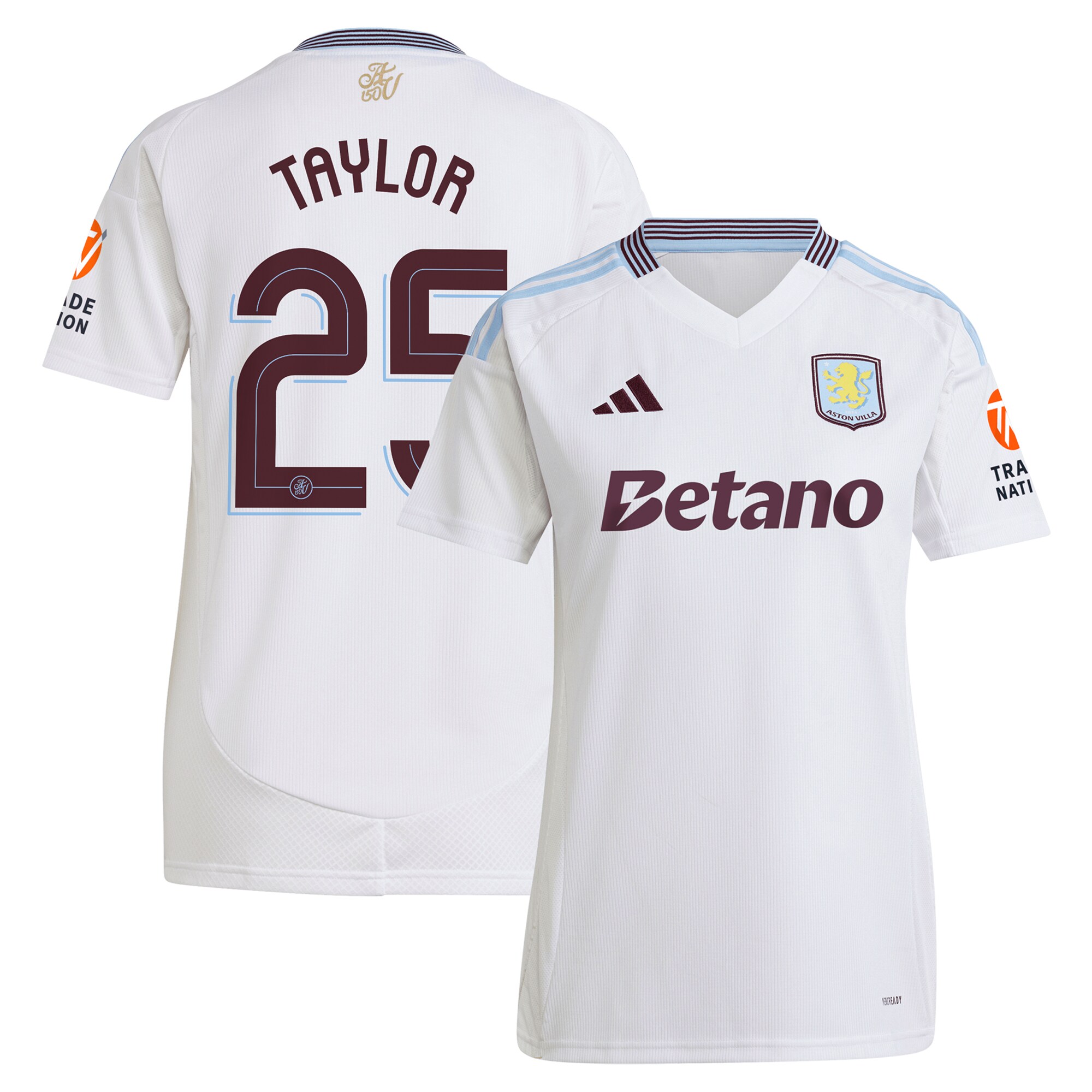 aston villa adidas away shirt 2024-25 – womens with taylor 25 cup printing Collection - Aston Villa Fan Shop Official Gear