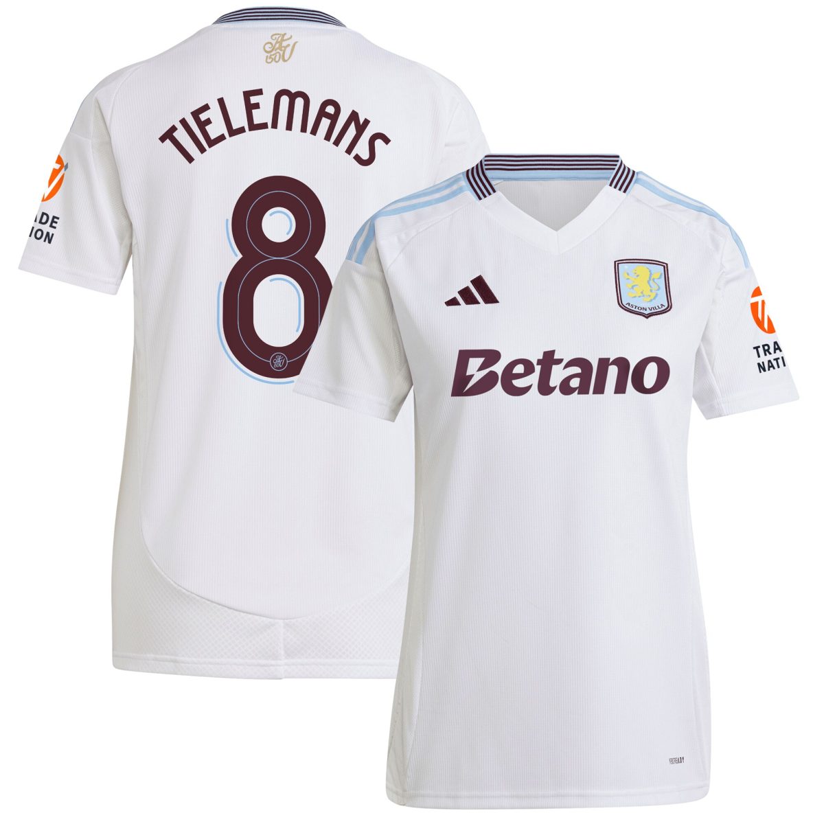 aston villa adidas away shirt 2024-25 – womens with tielemans 8 cup printing Collection - Aston Villa Fan Shop Official Gear