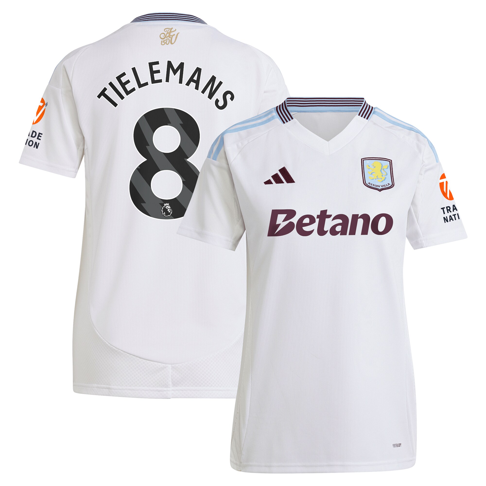 aston villa adidas away shirt 2024-25 – womens with tielemans 8 printing Collection - Aston Villa Fan Shop Official Gear