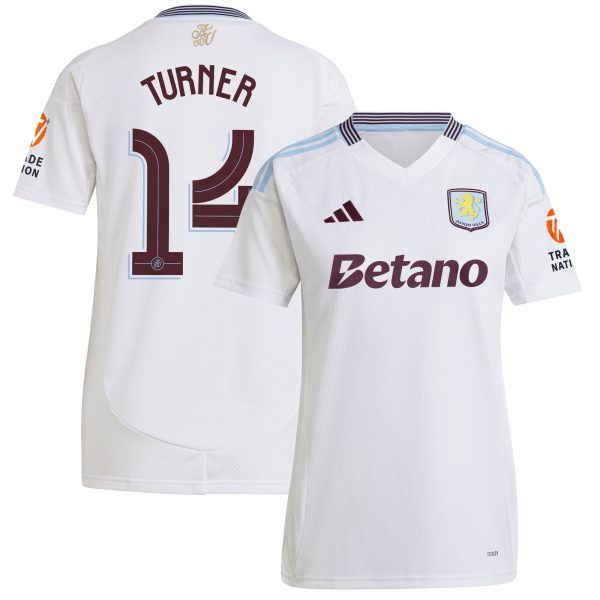 aston villa adidas away shirt 2024-25 – womens with turner 14 cup printing Collection - Aston Villa Fan Shop Official Gear