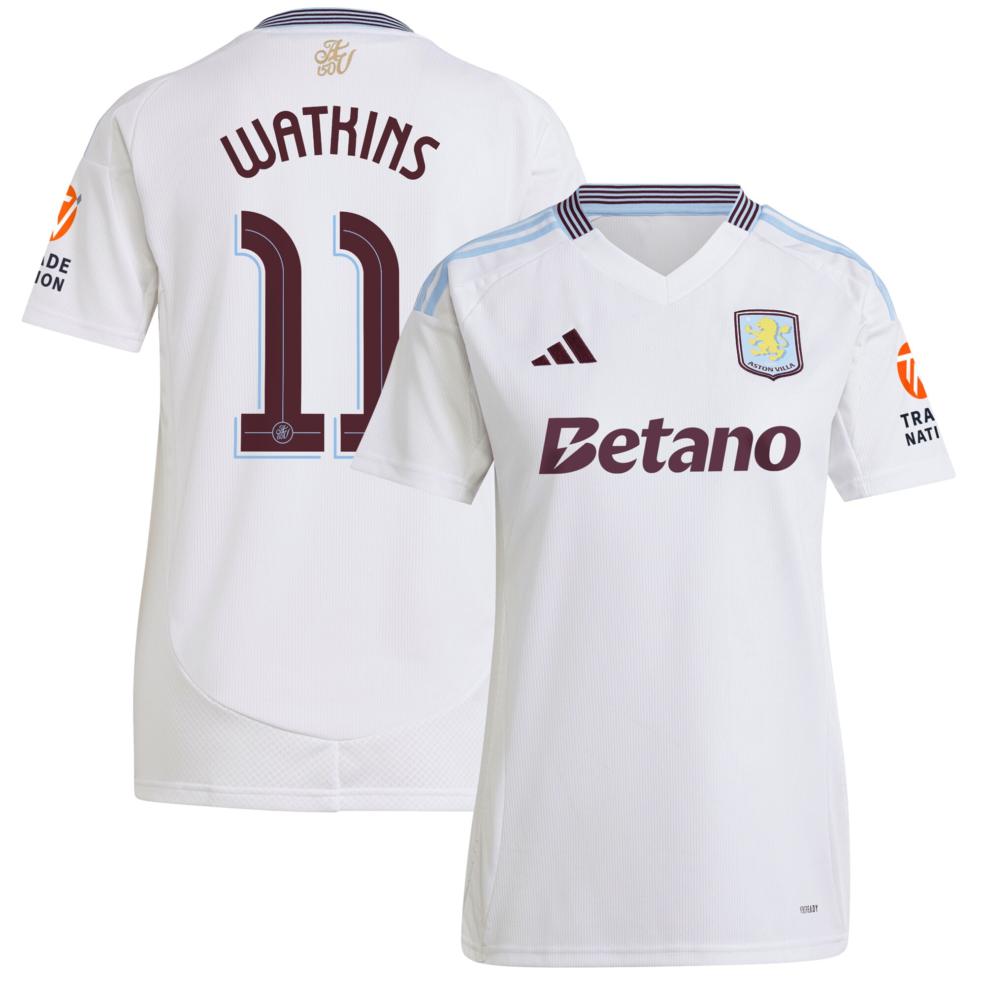 aston villa adidas away shirt 2024-25 – womens with watkins 11 cup printing Collection - Aston Villa Fan Shop Official Gear