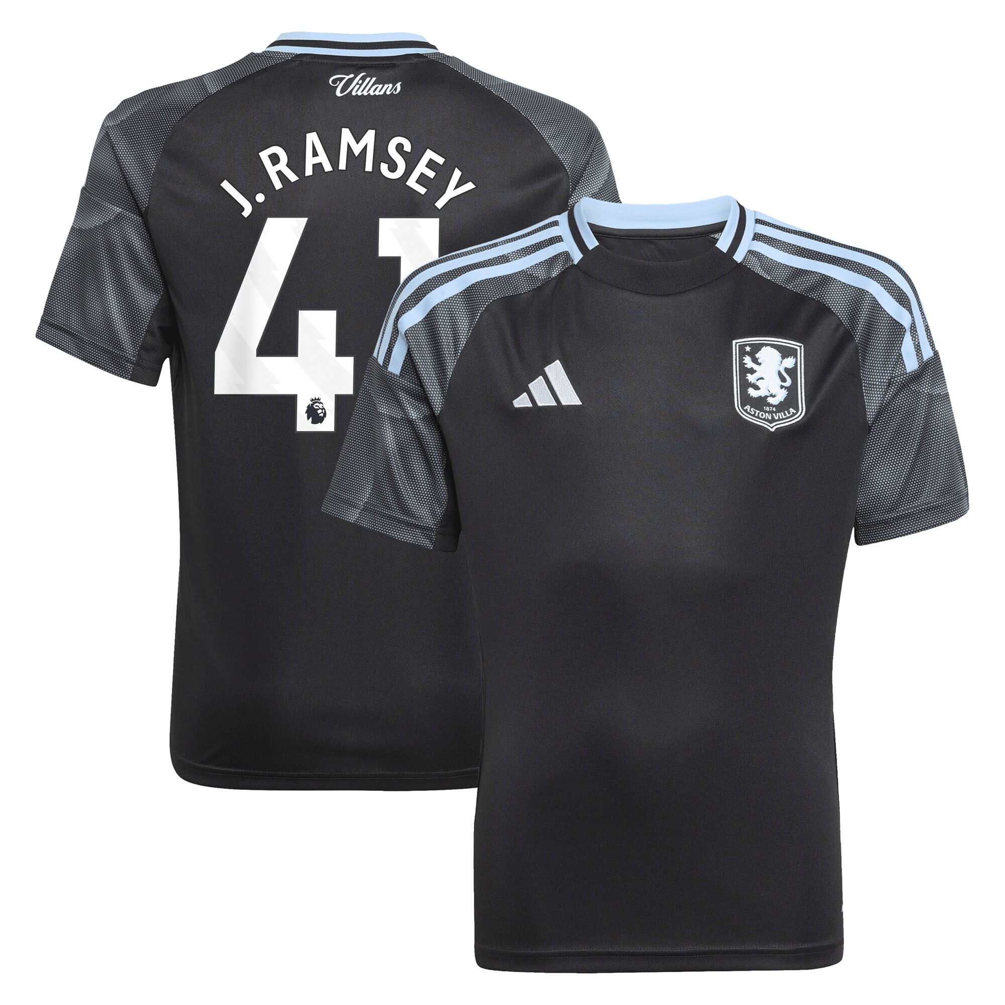 aston villa adidas away shirt 2025-26 – kids with j. ramsey 41 printing Collection - Aston Villa Fan Shop Official Gear