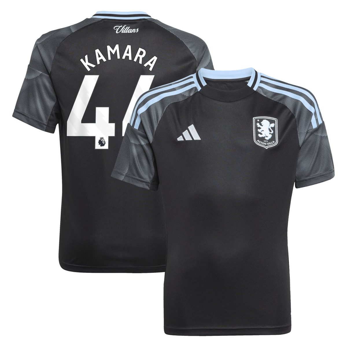 aston villa adidas away shirt 2025-26 – kids with kamara 44 printing Collection - Aston Villa Fan Shop Official Gear
