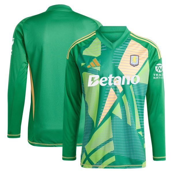 aston villa adidas goalkeeper shirt 2024-25 – long sleeve – 201964009 with custom printing Collection - Aston Villa Fan Shop Official Gear
