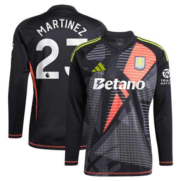 aston villa adidas goalkeeper shirt 2024-25 – long sleeve with martinez 23 printing – 202028938 Collection - Aston Villa Fan Shop Official Gear