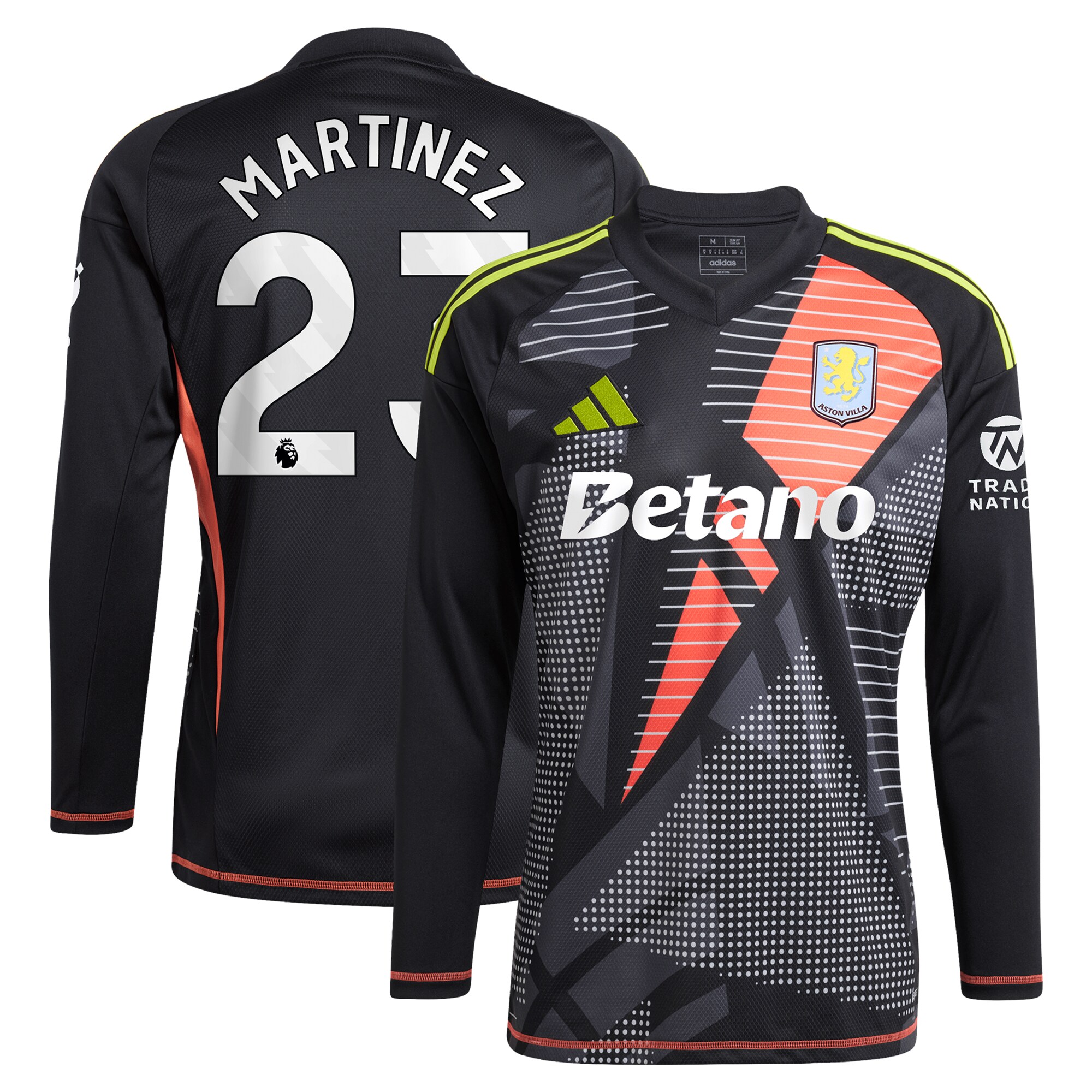 aston villa adidas goalkeeper shirt 2024-25 – long sleeve with martinez 23 printing – 202028938 Collection - Aston Villa Fan Shop Official Gear