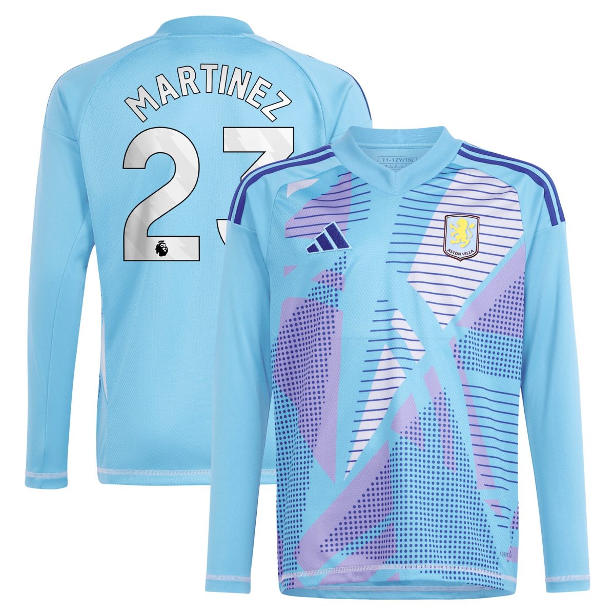 aston villa adidas goalkeeper shirt 2024-25 – long sleeve with martinez 23 printing – 202030980 Collection - Aston Villa Fan Shop Official Gear