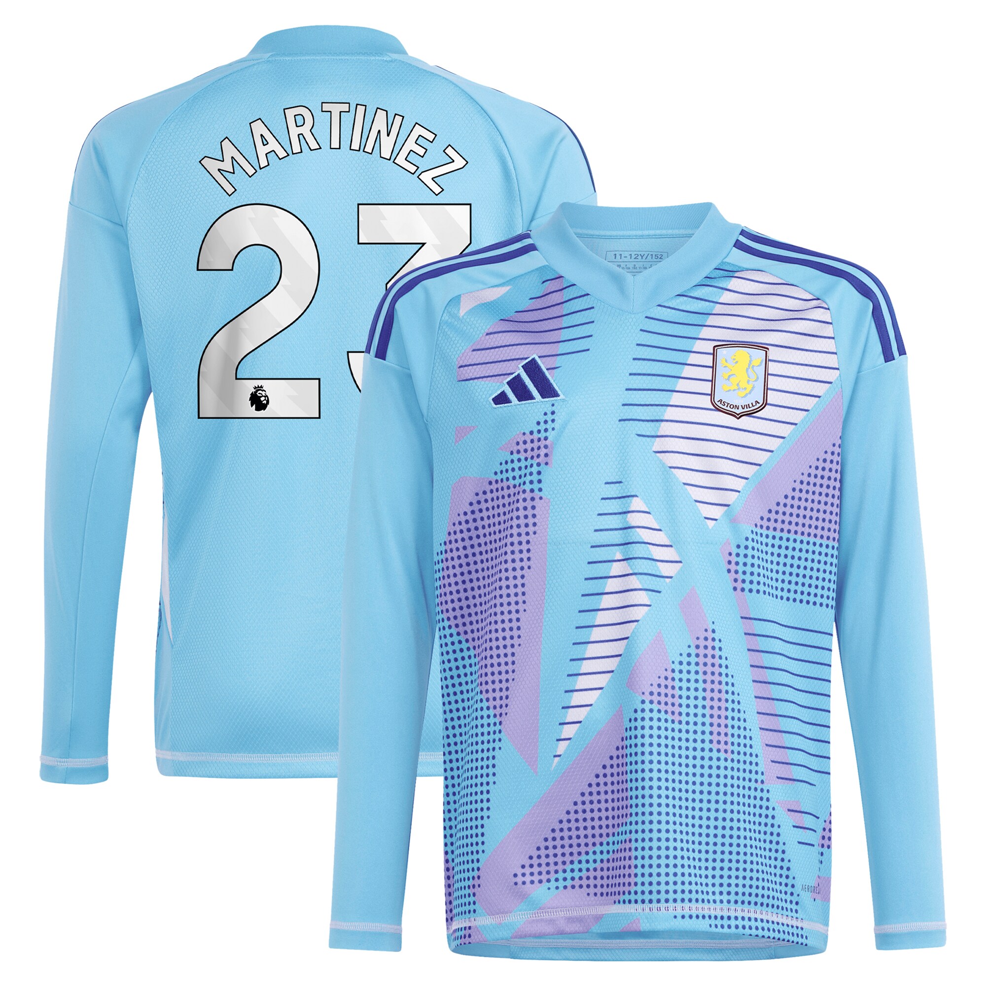 aston villa adidas goalkeeper shirt 2024-25 – long sleeve with martinez 23 printing – 202030980 Collection - Aston Villa Fan Shop Official Gear