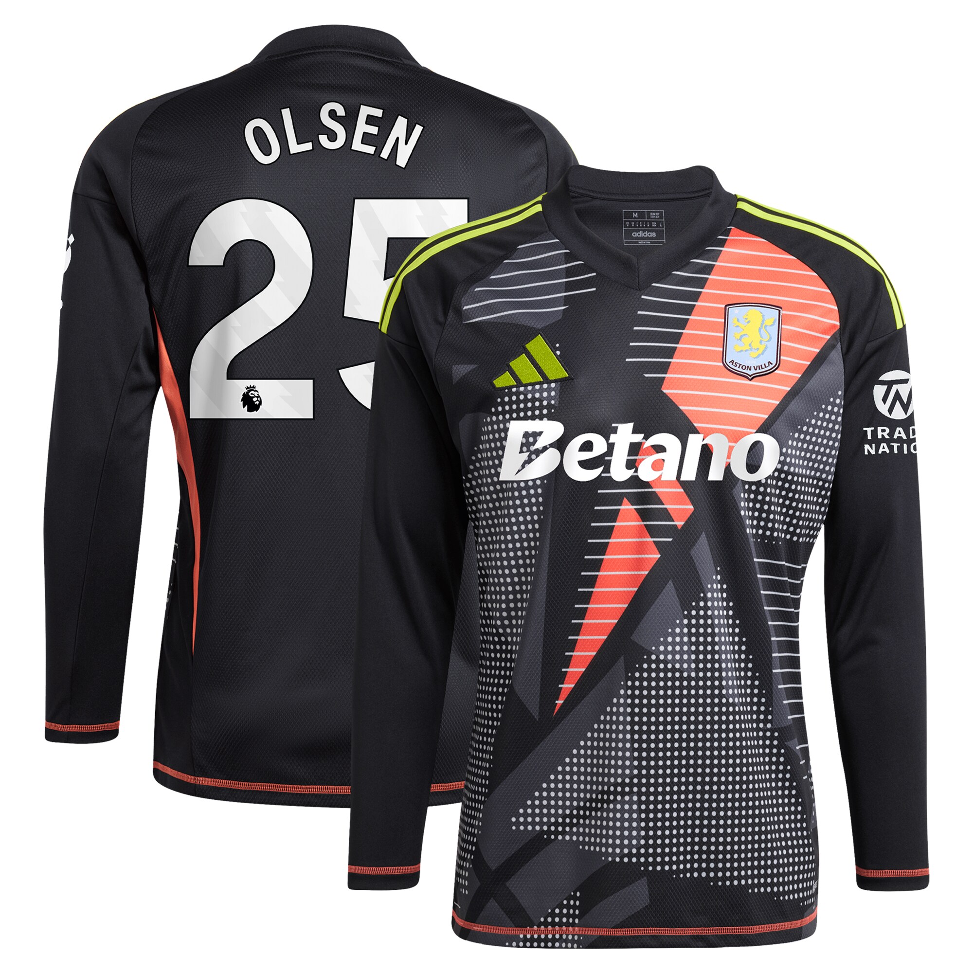aston villa adidas goalkeeper shirt 2024-25 – long sleeve with olsen 25 printing – 202028939 Collection - Aston Villa Fan Shop Official Gear