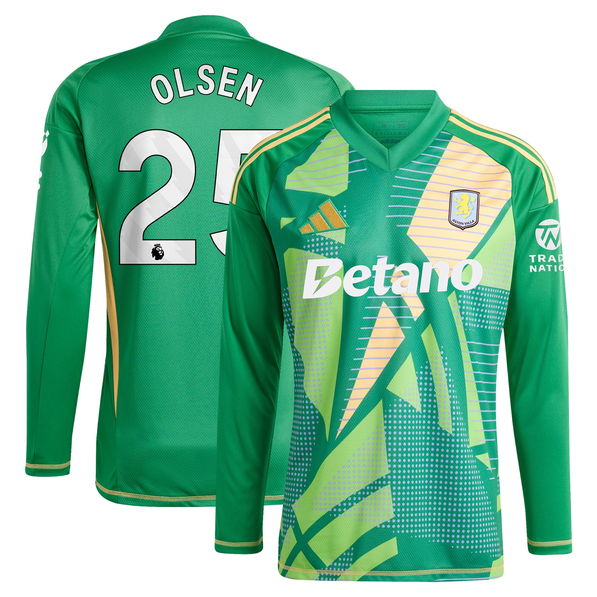 aston villa adidas goalkeeper shirt 2024-25 – long sleeve with olsen 25 printing Collection – Aston Villa Fan Shop Official Gear Collection - Aston Villa Fan Shop Official Gear