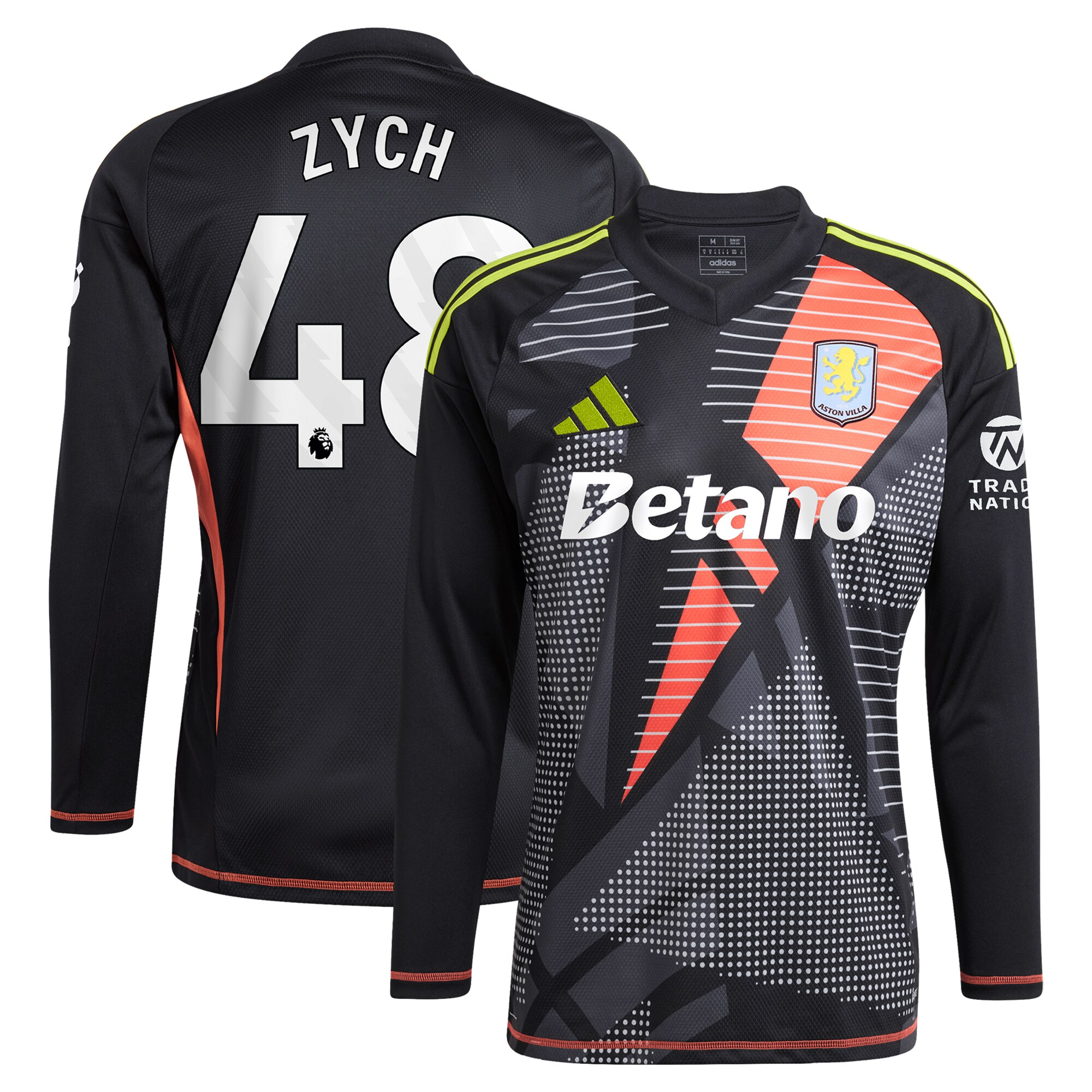 aston villa adidas goalkeeper shirt 2024-25 – long sleeve with zych 48 printing – 202153090 Collection - Aston Villa Fan Shop Official Gear