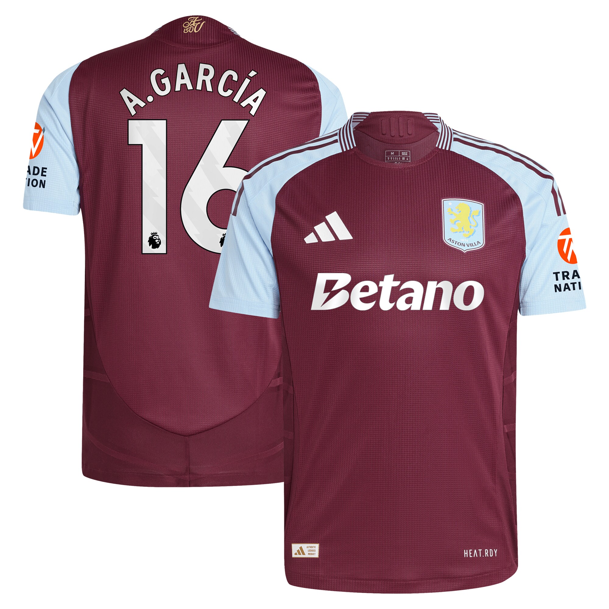 aston villa adidas home authentic shirt 2024-25 with a.garcía 16 printing Collection – Aston Villa Fan Shop Official Gear Collection - Aston Villa Fan Shop Official Gear
